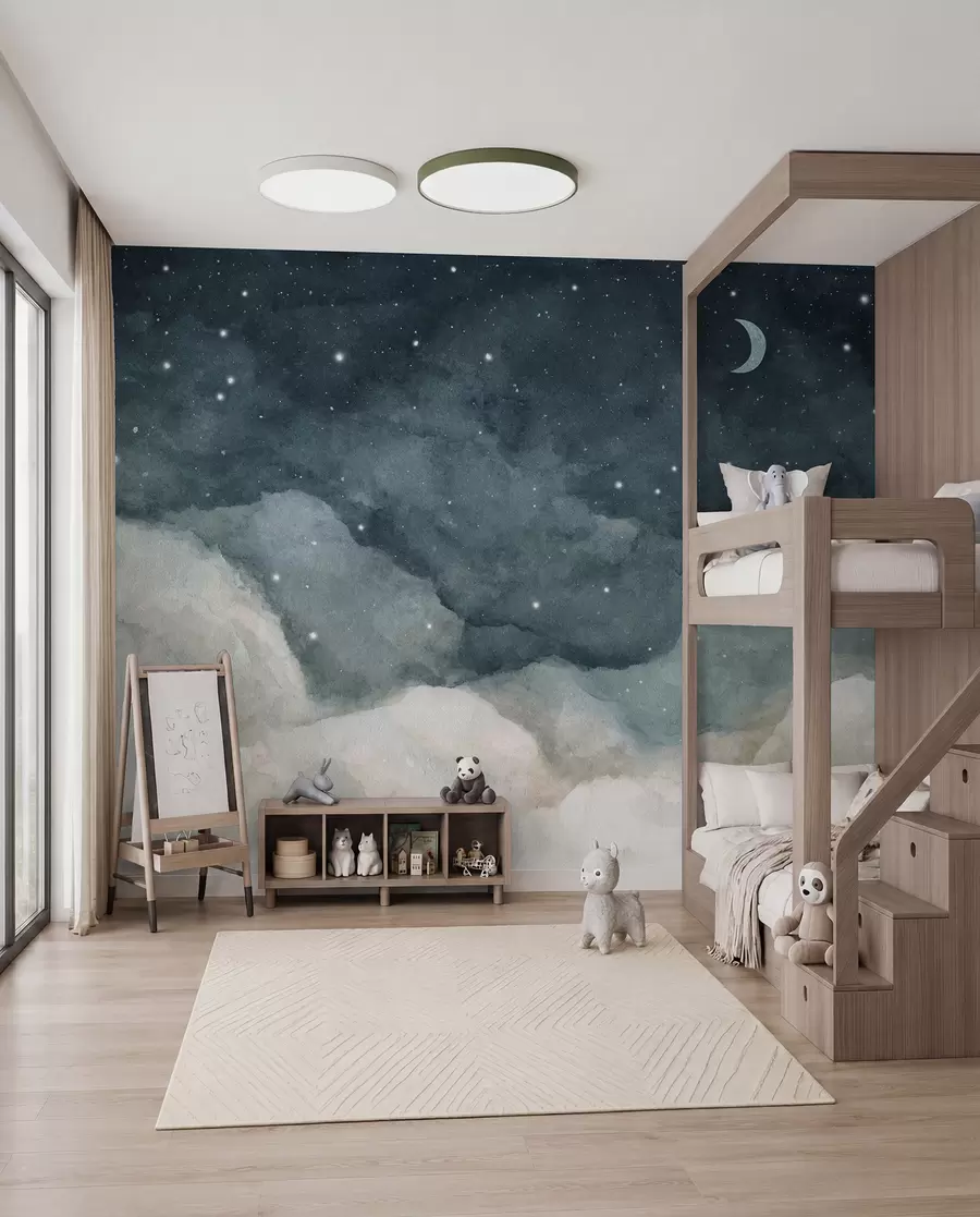 wall murals Crescent over Teal Clouds u96076v2