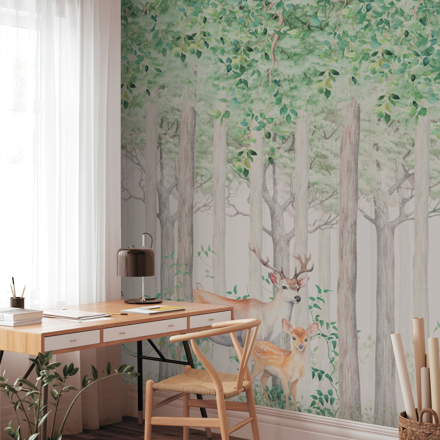 3D Animal Forest WG94 Wall Murals