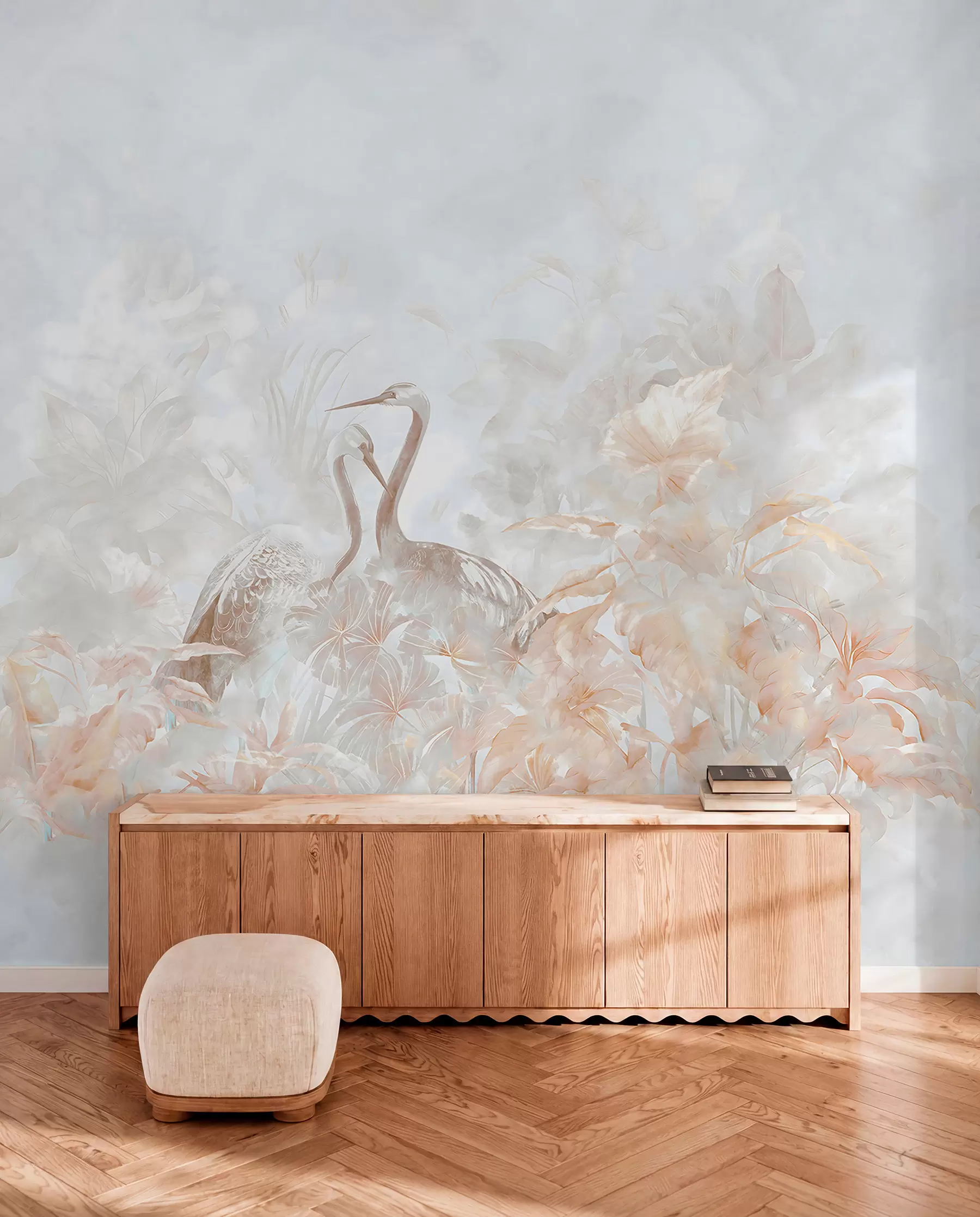 wall murals Storks in love u67508