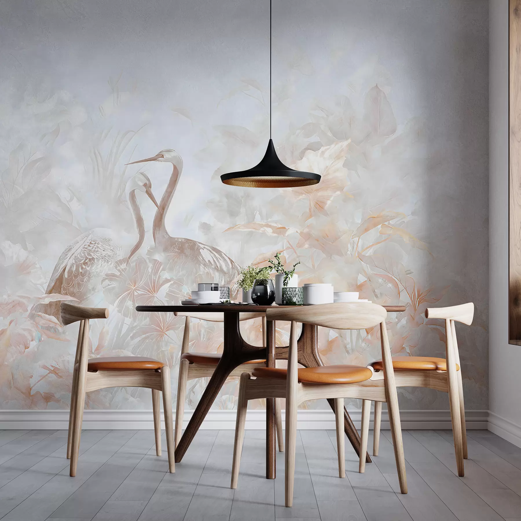 wall murals Storks in love u67508