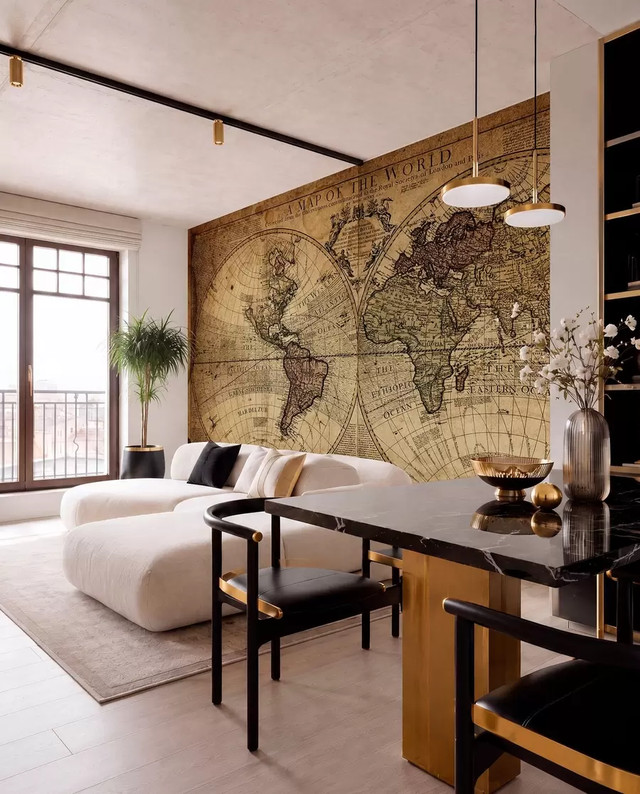 wall murals An antique world map u18533