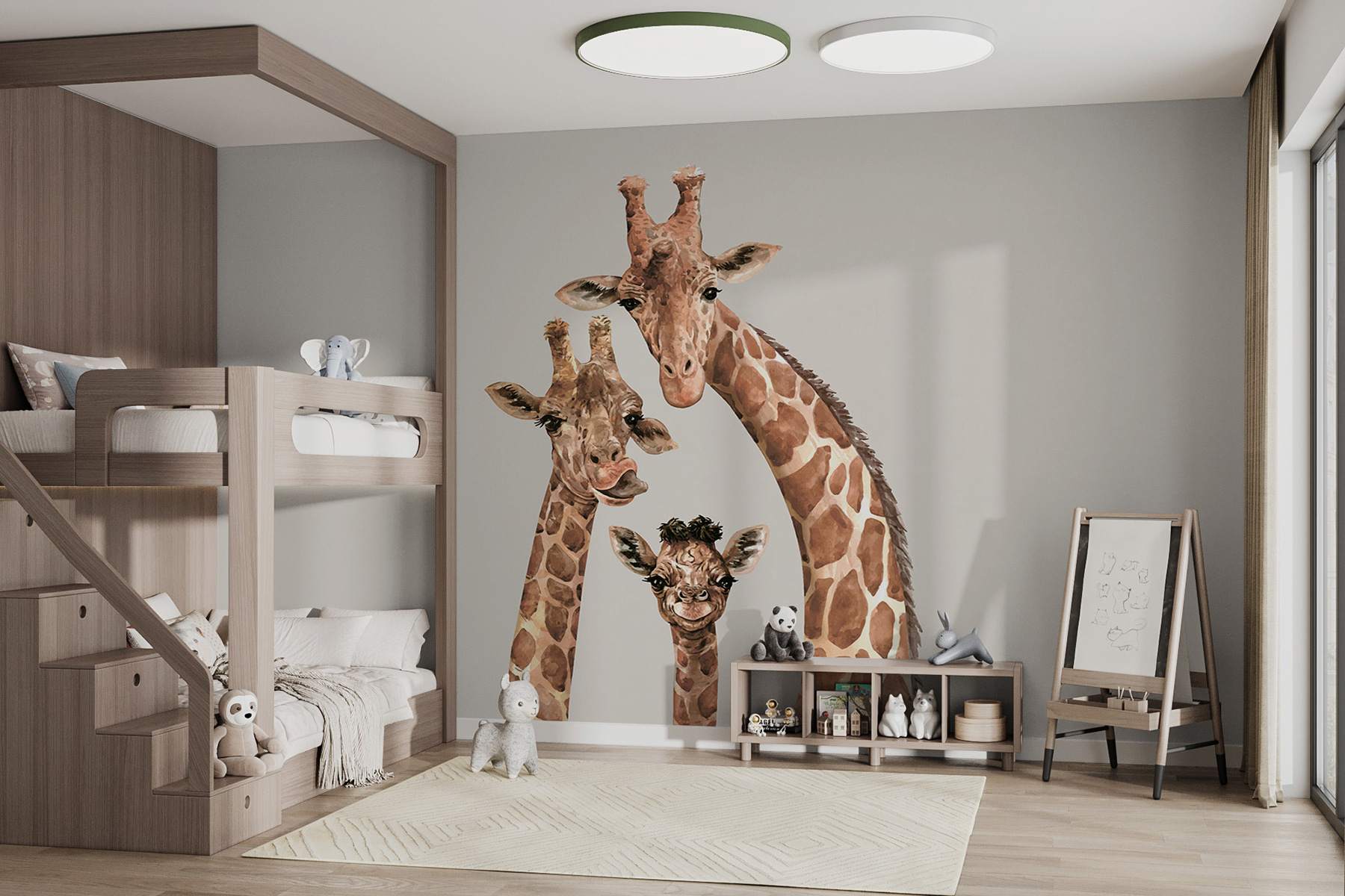 3D Cute Giraffe 417 Wall Murals