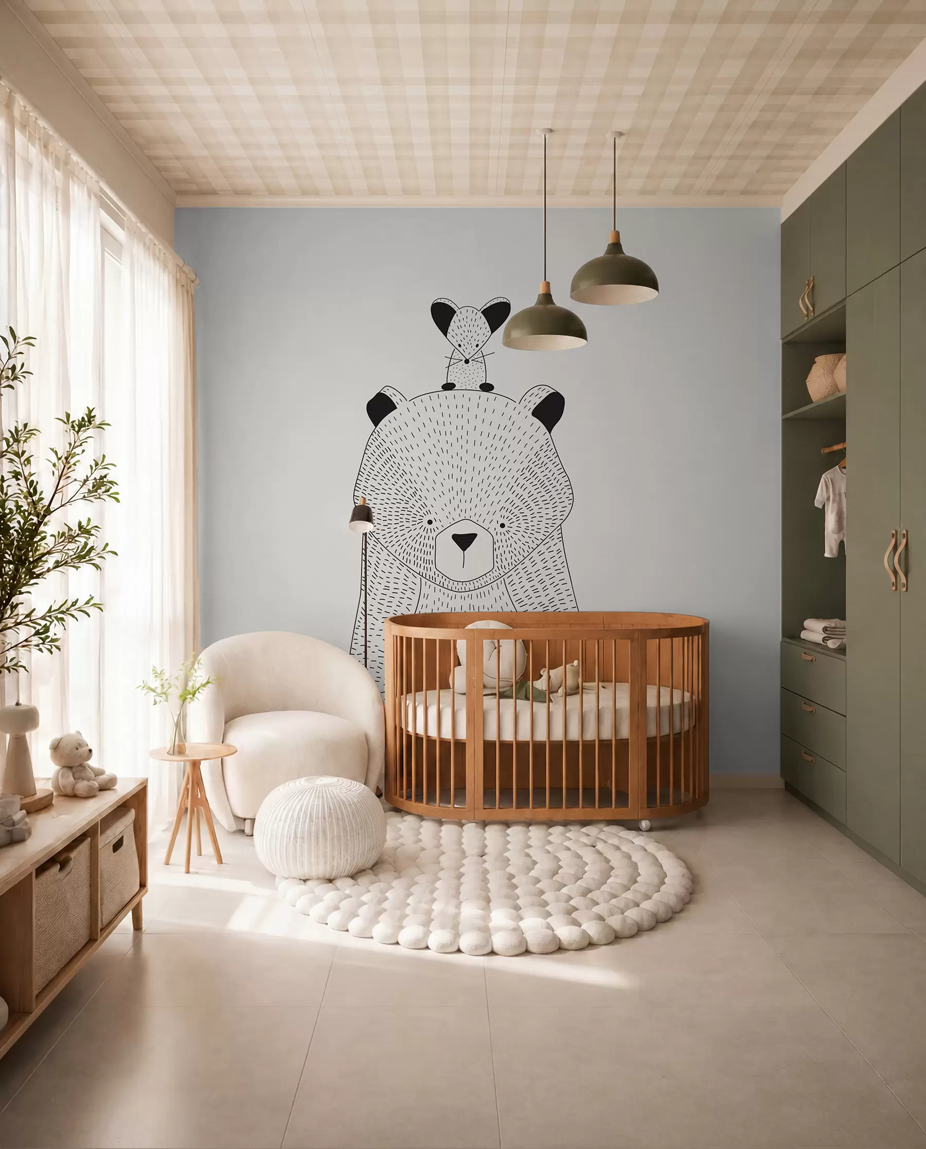 wall murals Teddy bear and joy u98483
