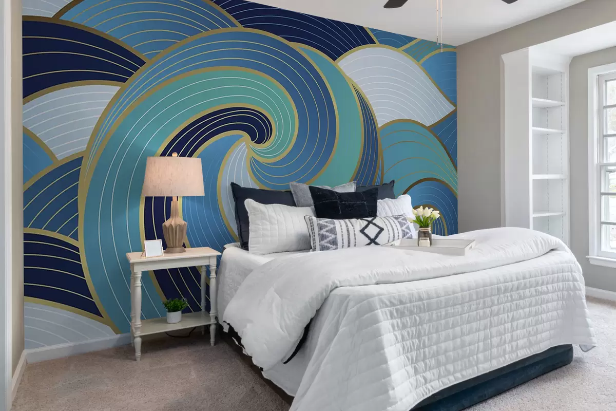 wall murals Eastern waves u98590