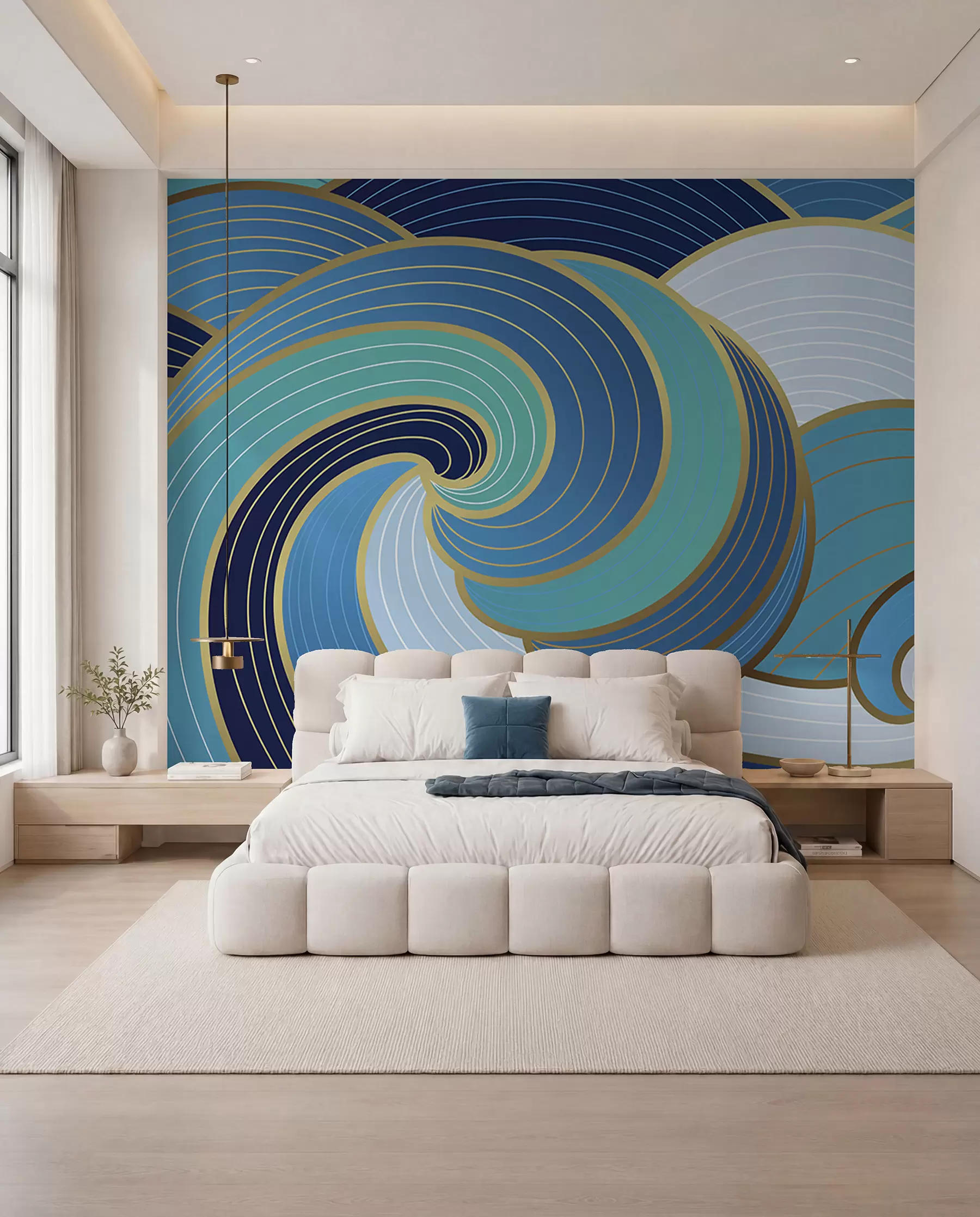 wall murals Blue Wave Rhythm u98590