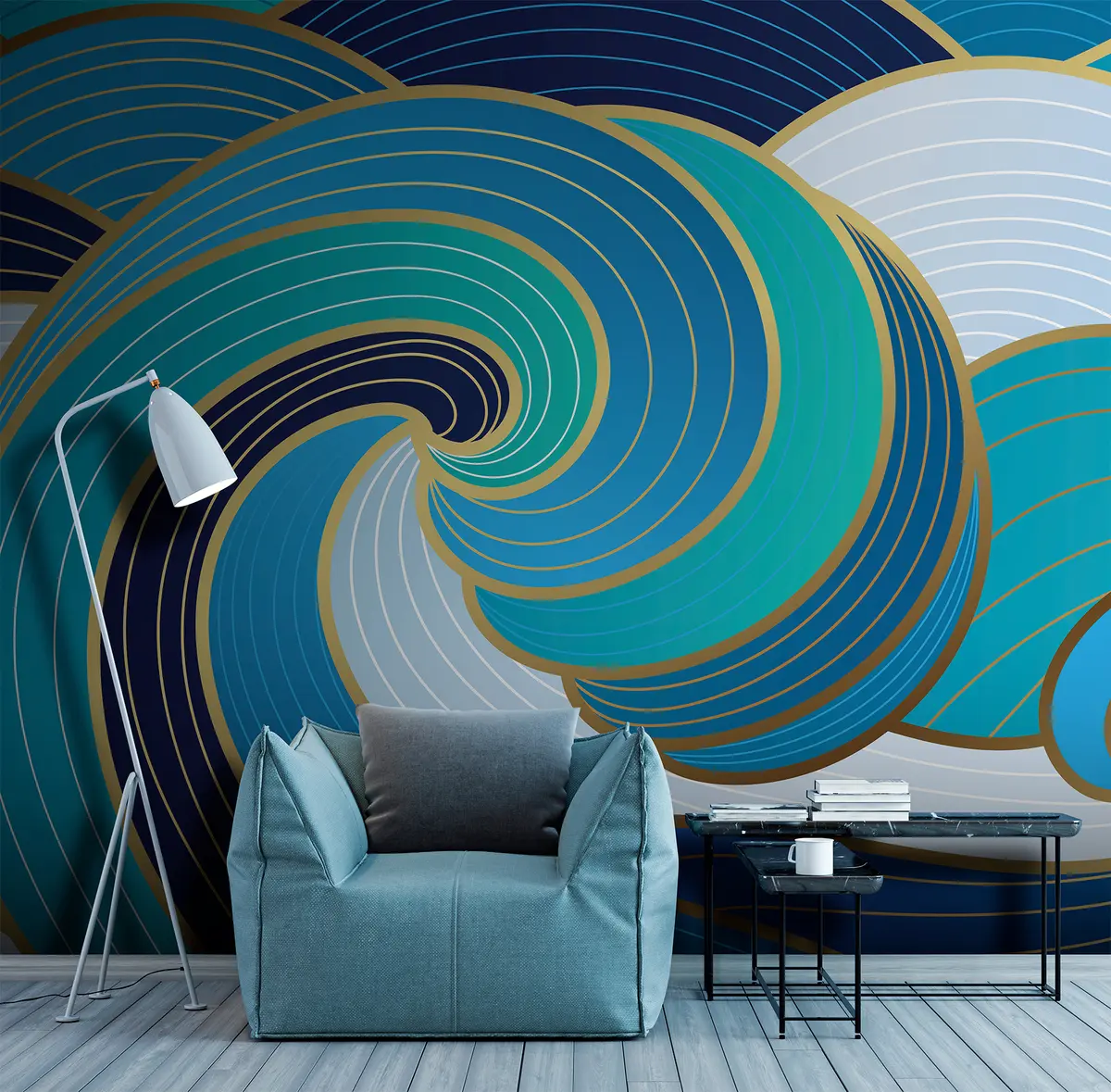 wall murals Eastern waves u98590