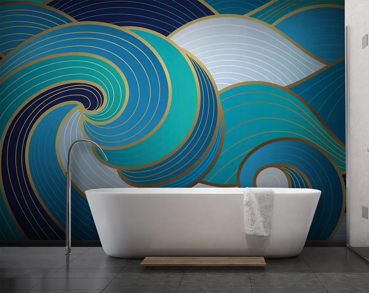 wall murals Eastern waves u98590