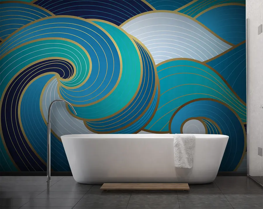 wall murals Eastern waves u98590