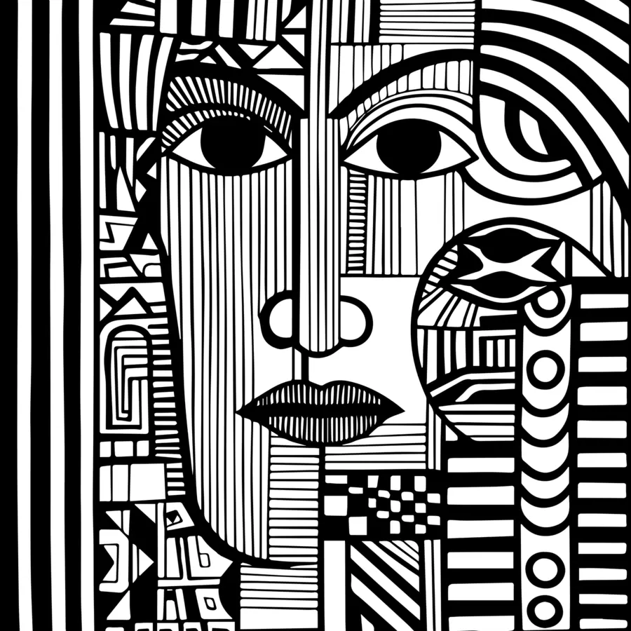 wall murals Abstract female face u98712