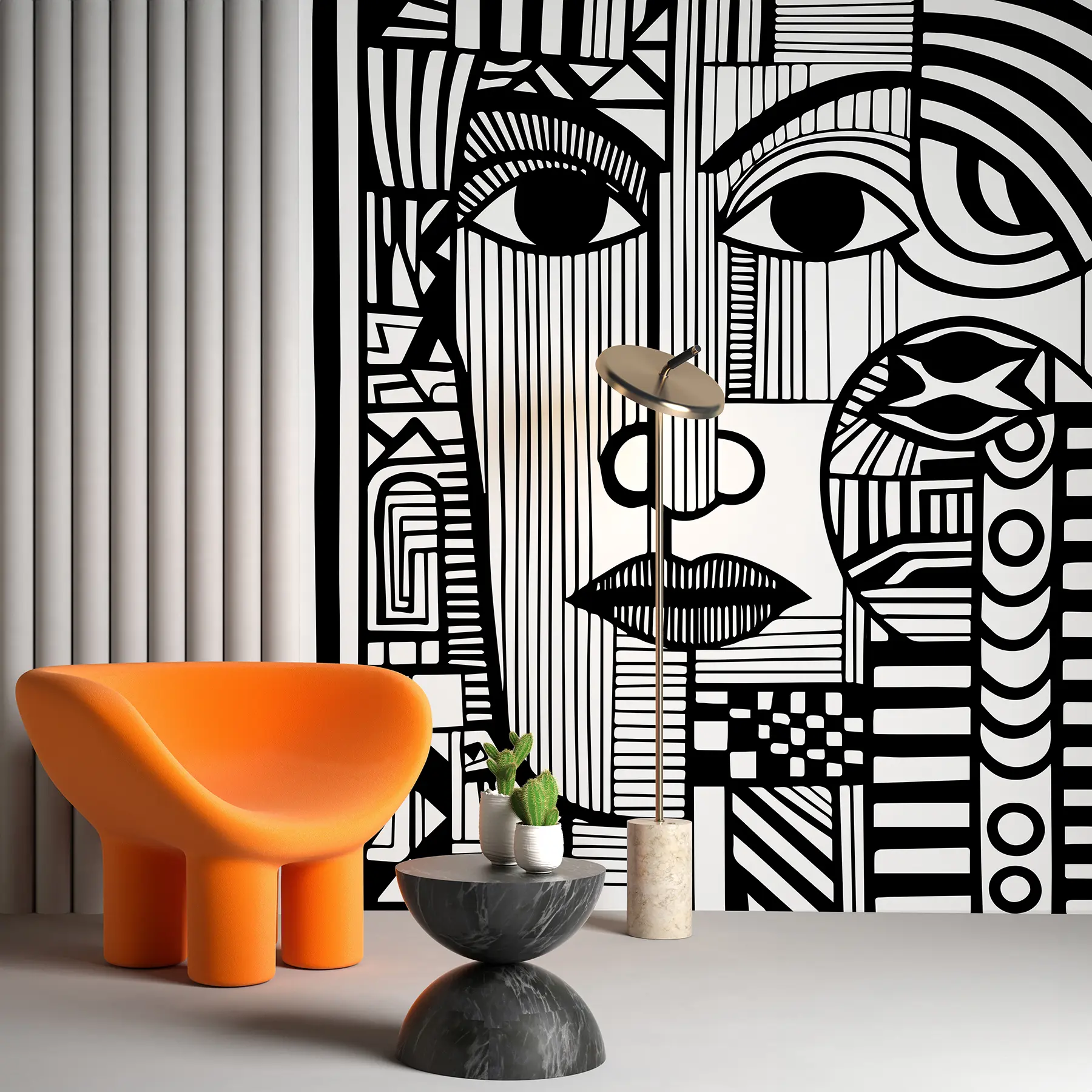 wall murals Abstract female face u98712