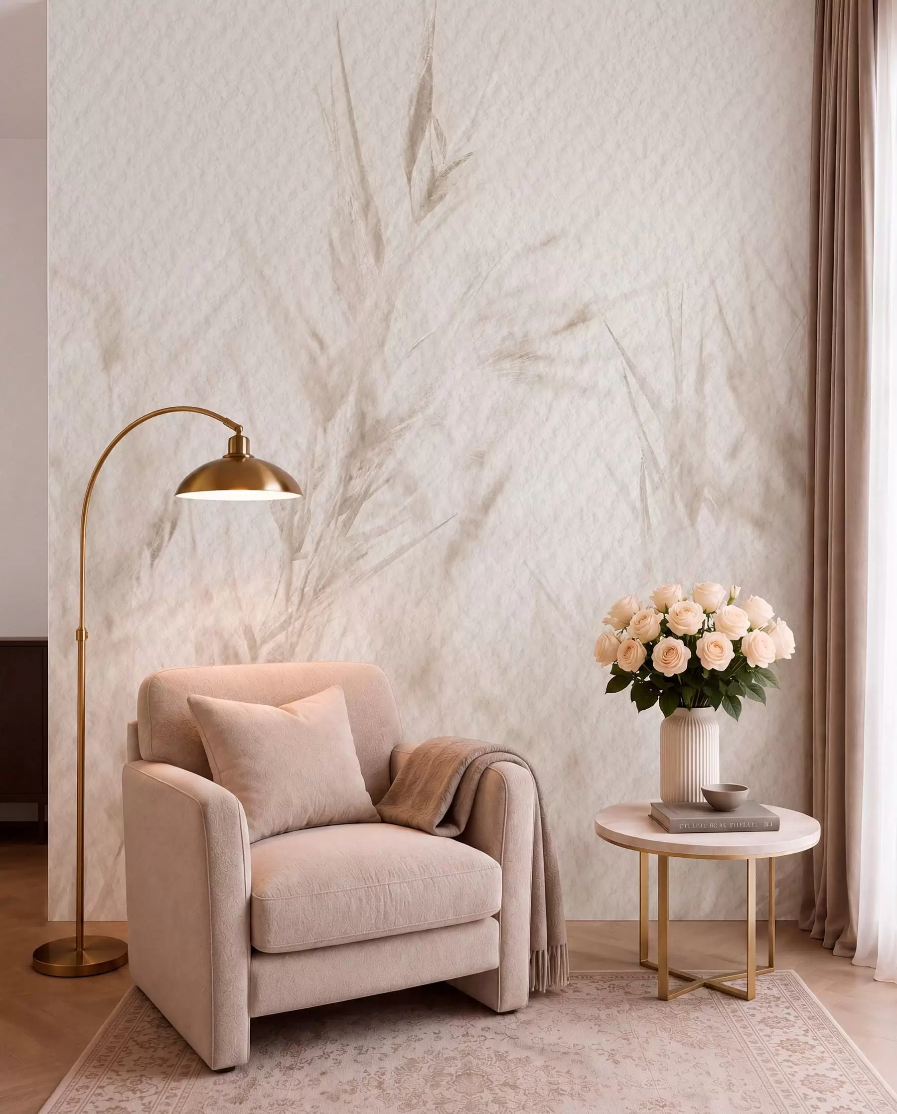 wall murals Grasses on Parchment u98438