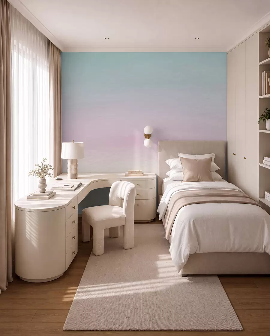 wall murals A Fade from Rose to Blue u98238