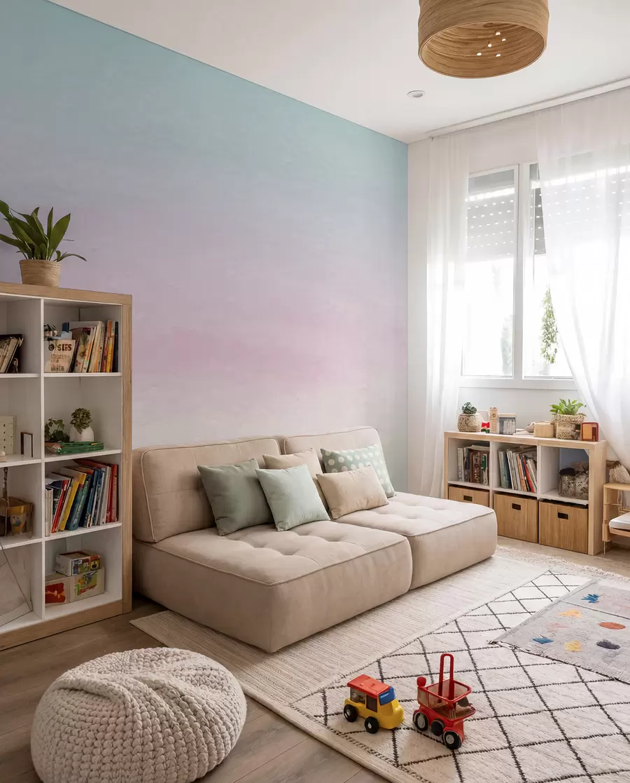 wall murals A Fade from Rose to Blue u98238
