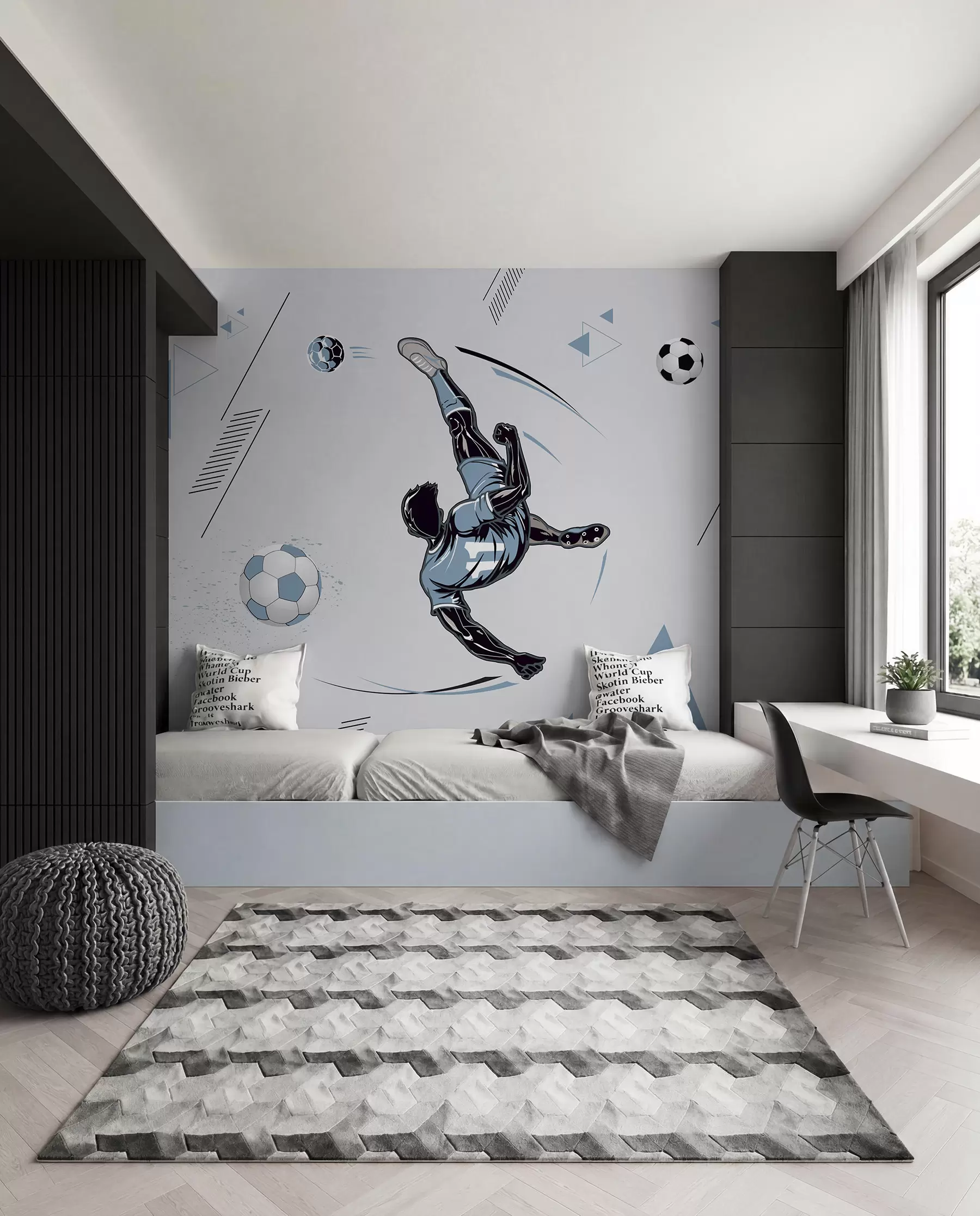 wall murals Bicycle Kick u98736