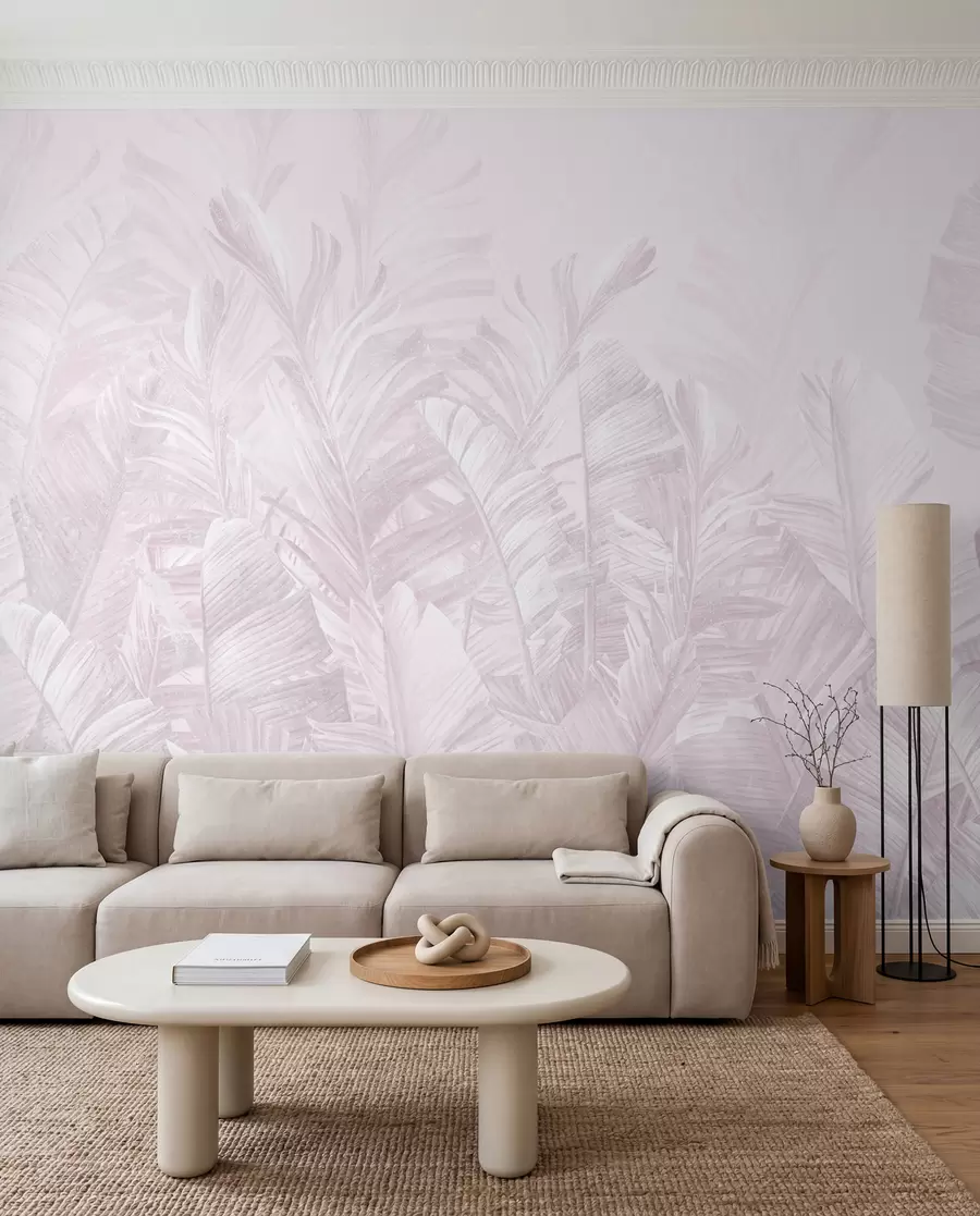 wall murals Tropical Lace in Rose u98951v1