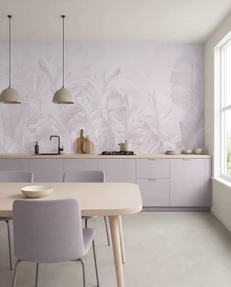 wall murals Tropical Lace in Rose u98951v1