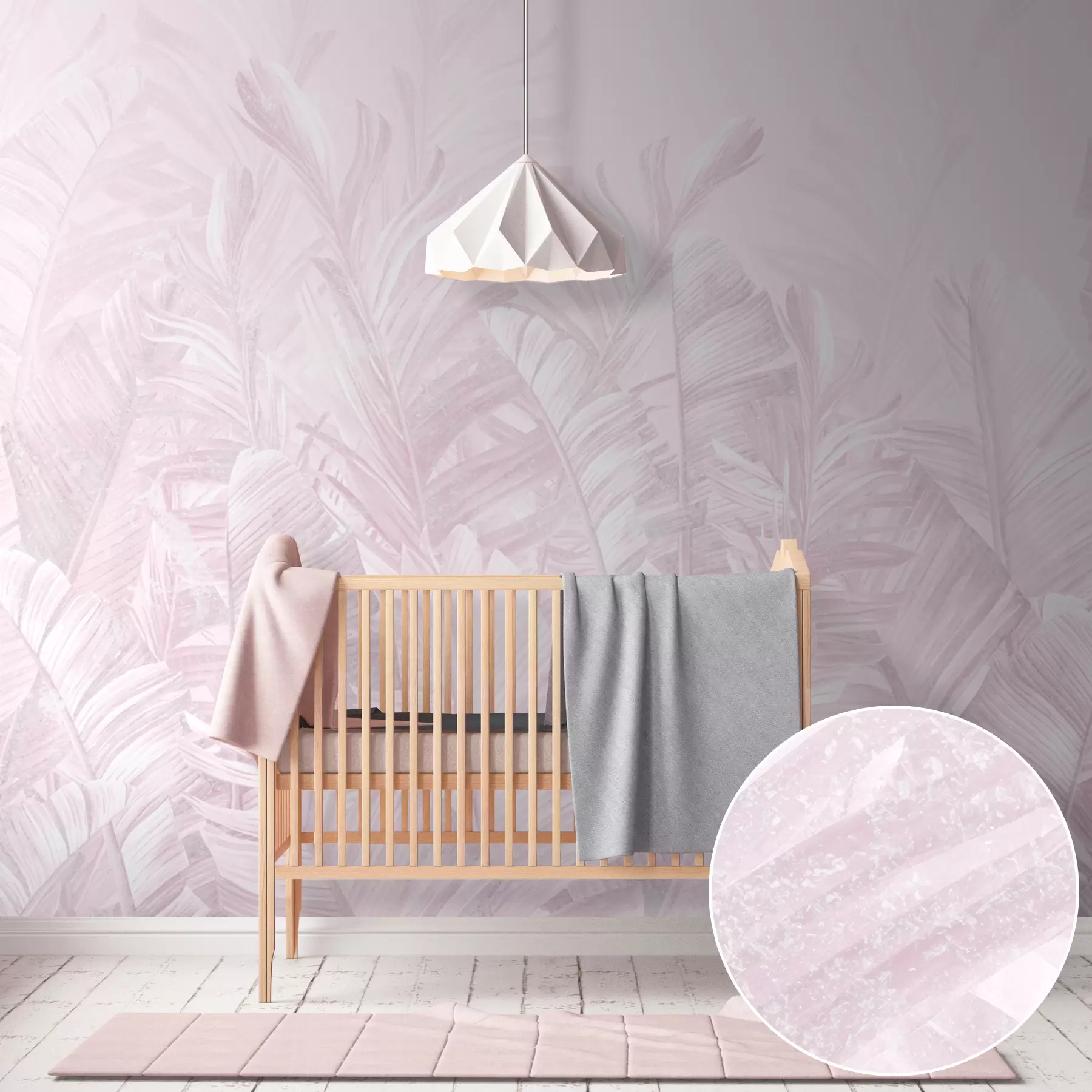 wall murals Trendy tropical pink leaves u98951v1