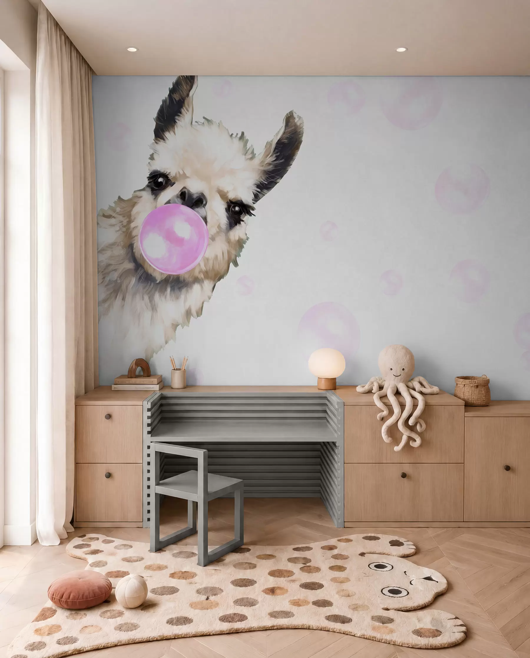 wall murals Llama Bubblegum u98952