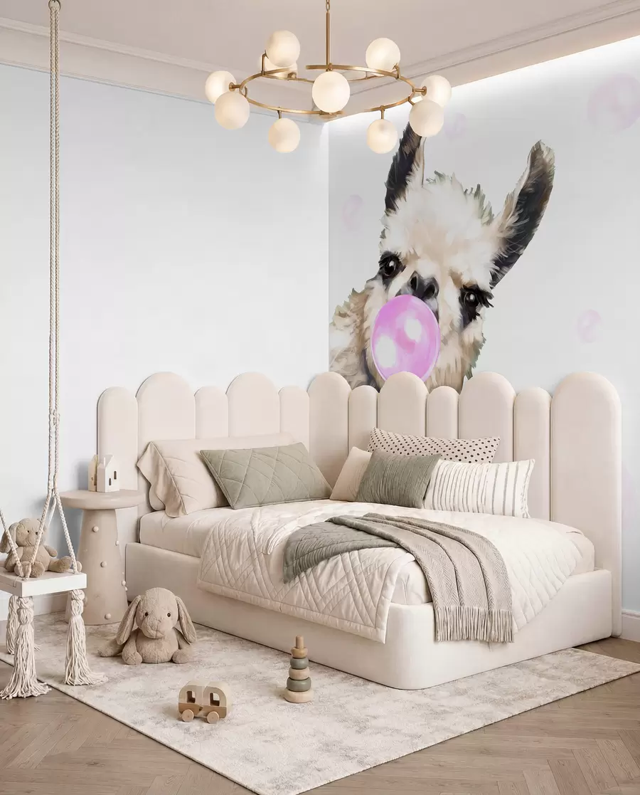 wall murals Llama Bubblegum u98952
