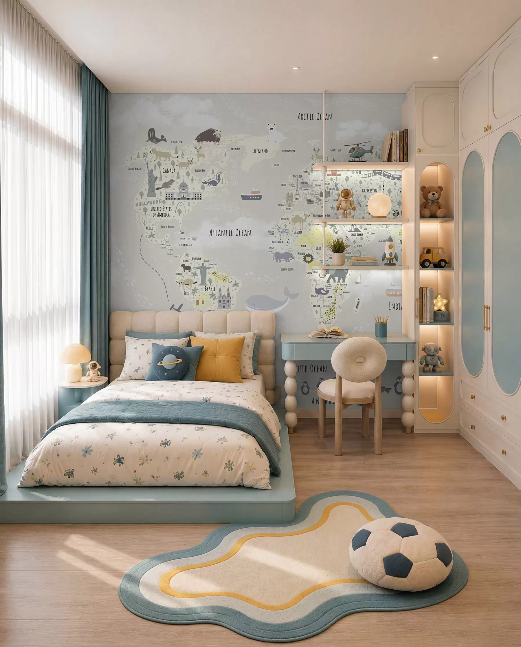 wall murals Little Wonders Atlas in Sand u96587v1