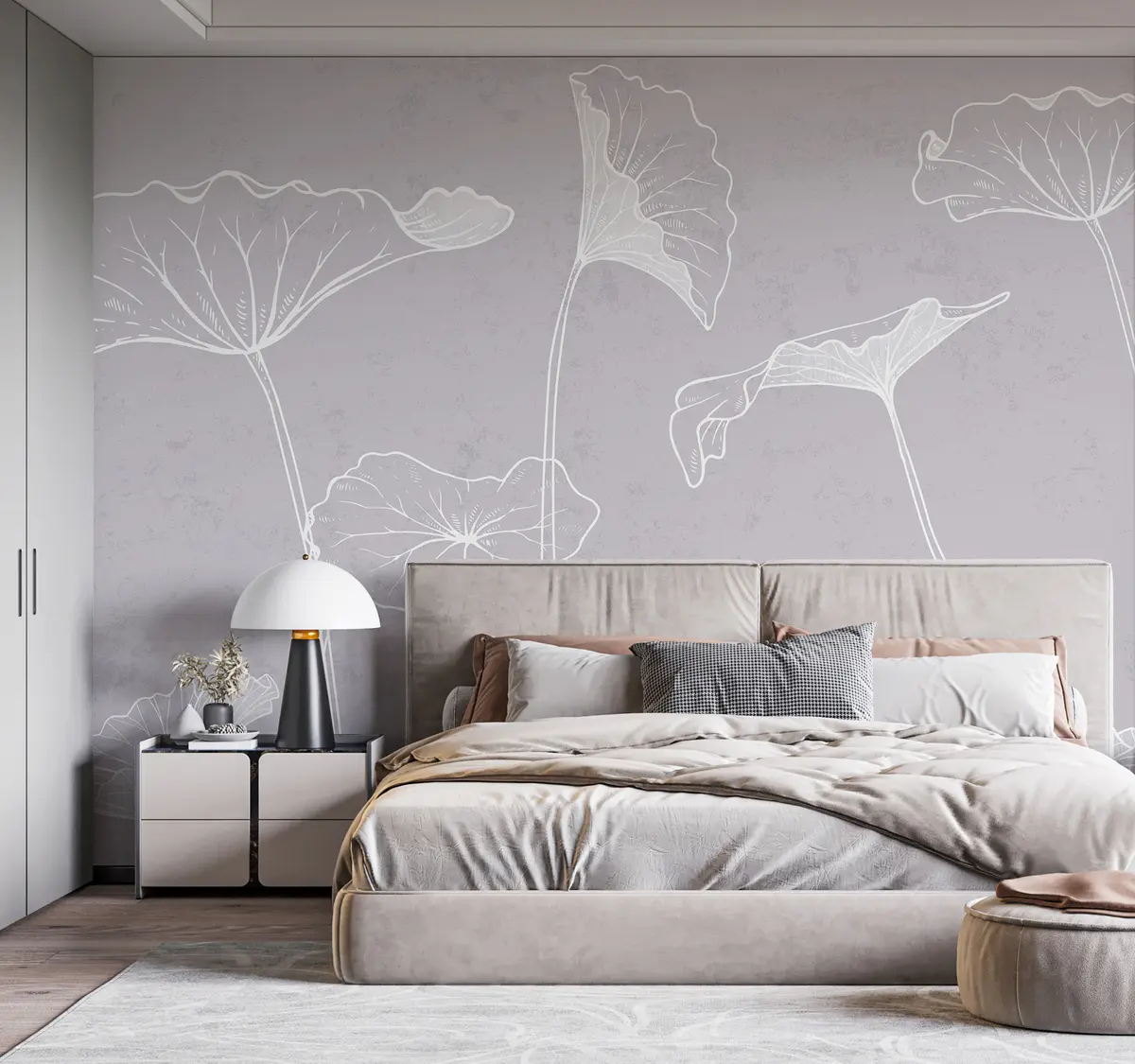 wall murals Flowers in minimalist style u98684