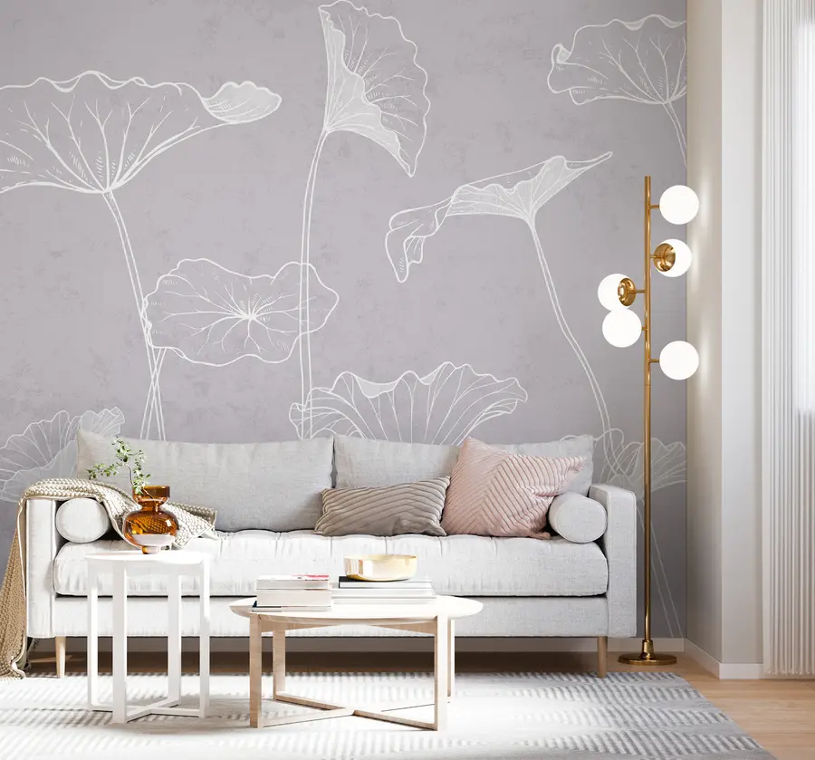wall murals Flowers in minimalist style u98684