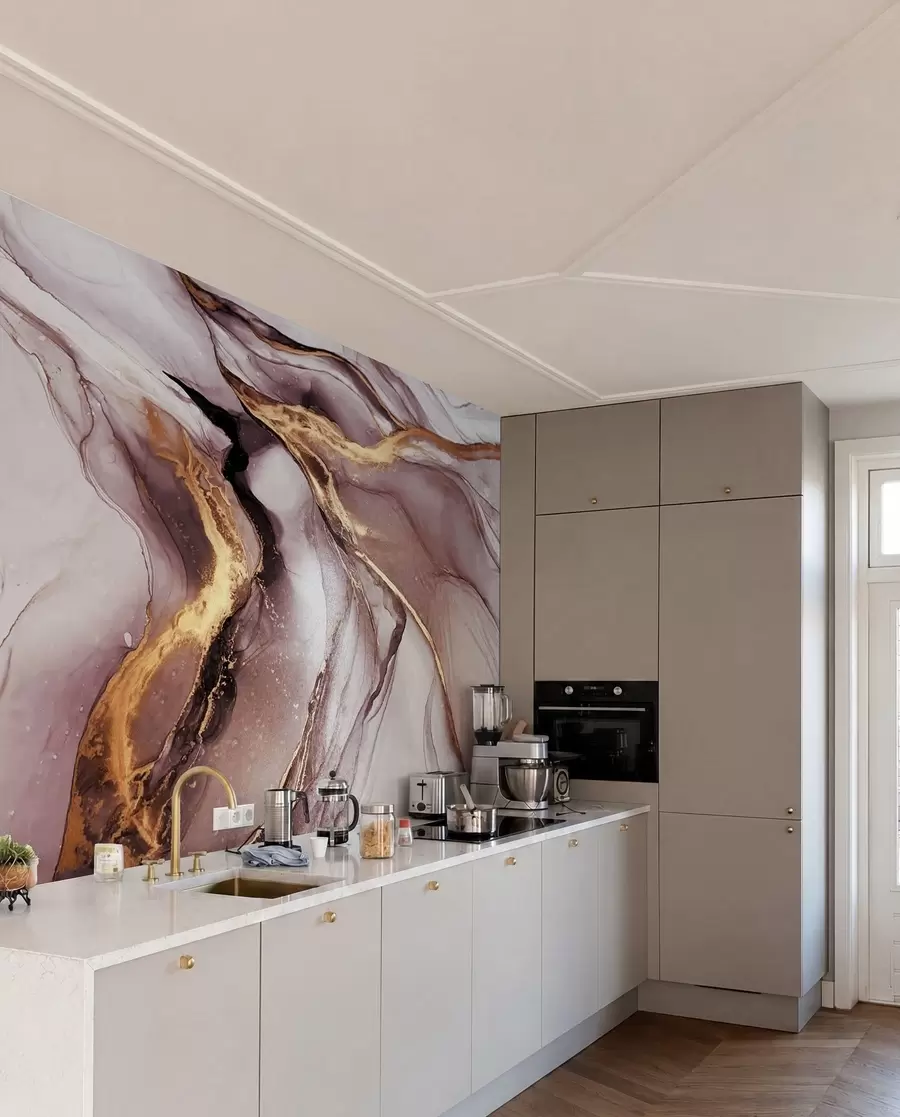 wall murals Rose Marble Rivers u18250v1