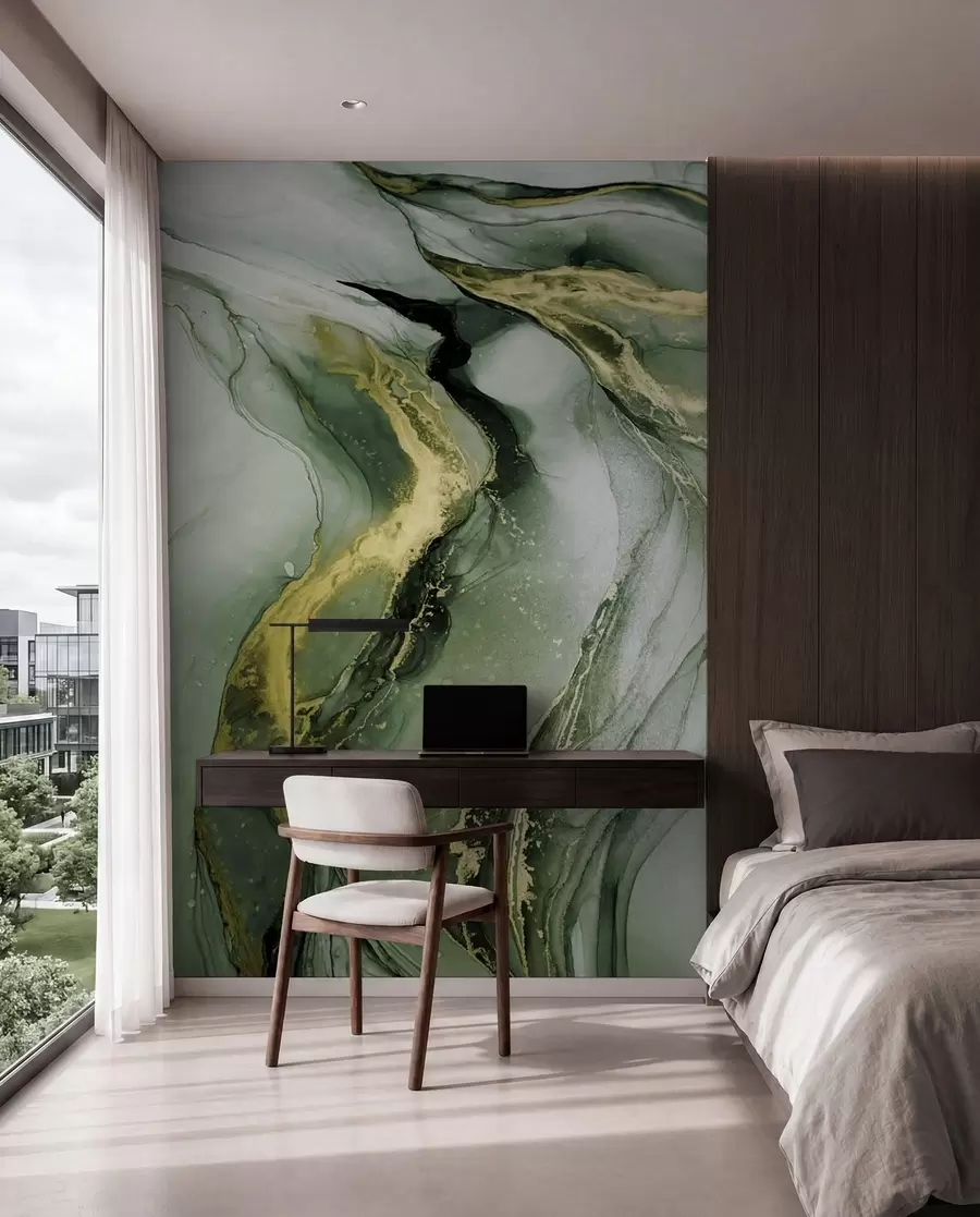 wall murals Jade Marble Rivers u18250v2