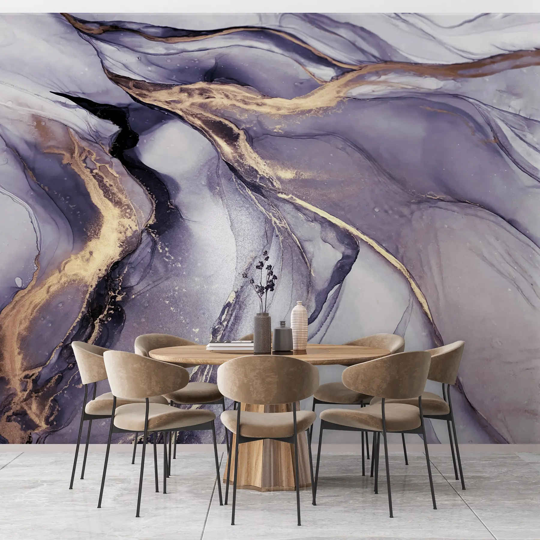 wall murals Violet marble u18250v4