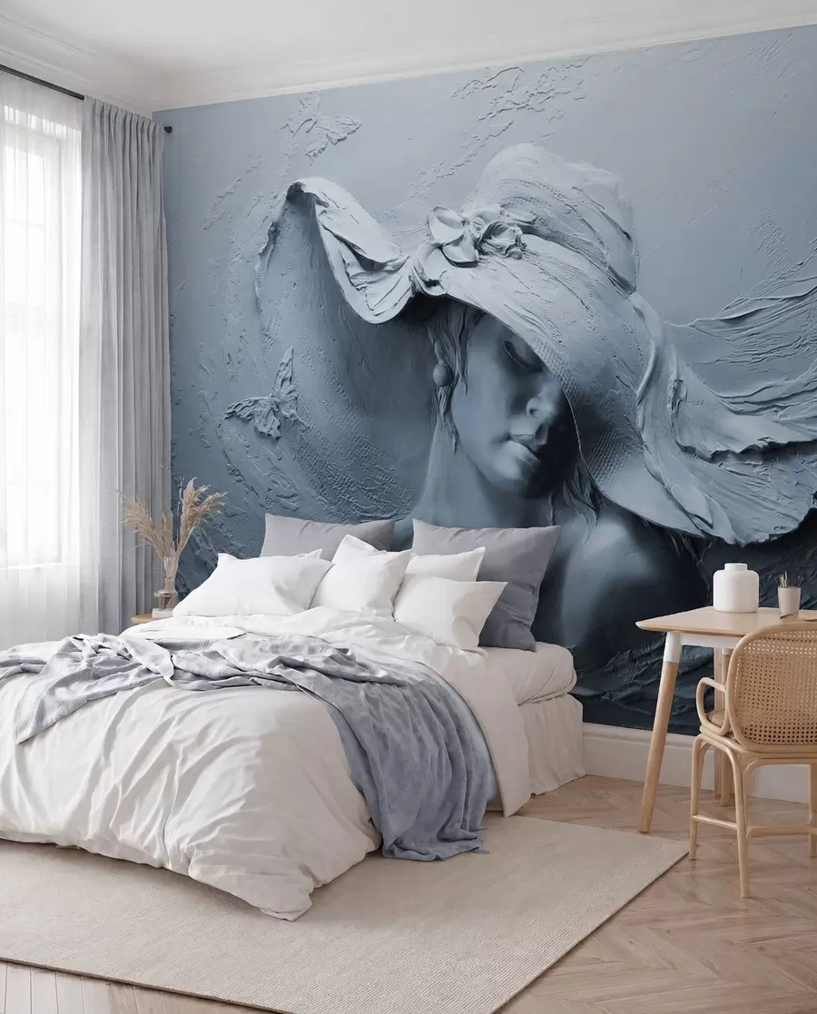 wall murals Sculpted Lady in Blue u62592v2