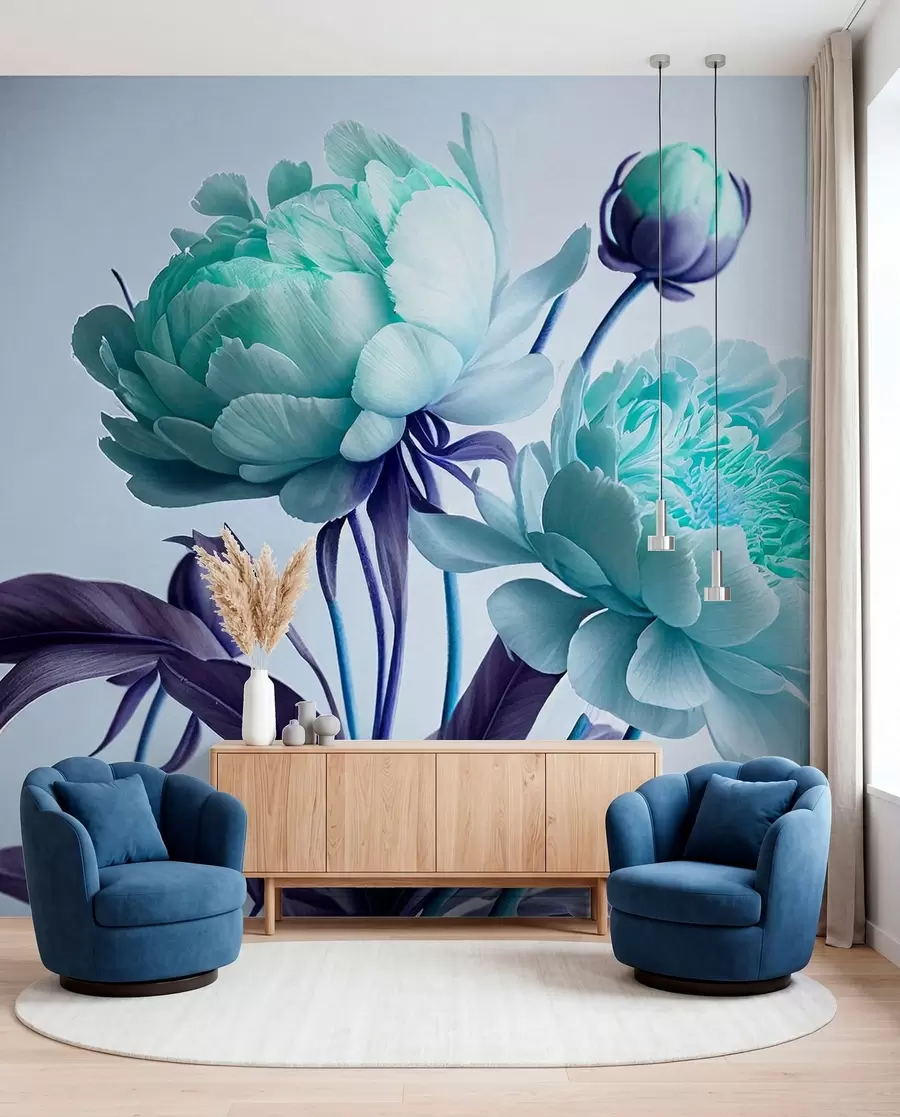 wall murals watercolour flowers u70658v1