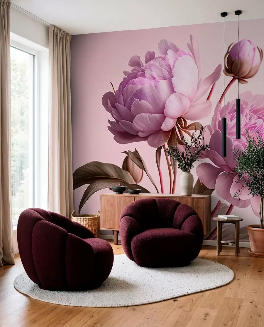 wall murals watercolour flowers u70658v2