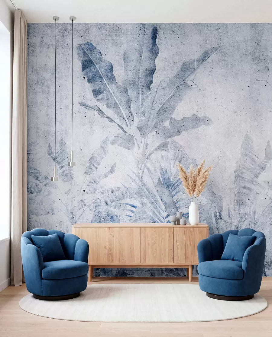 wall murals Weathered Tropics — Blue u73886v1