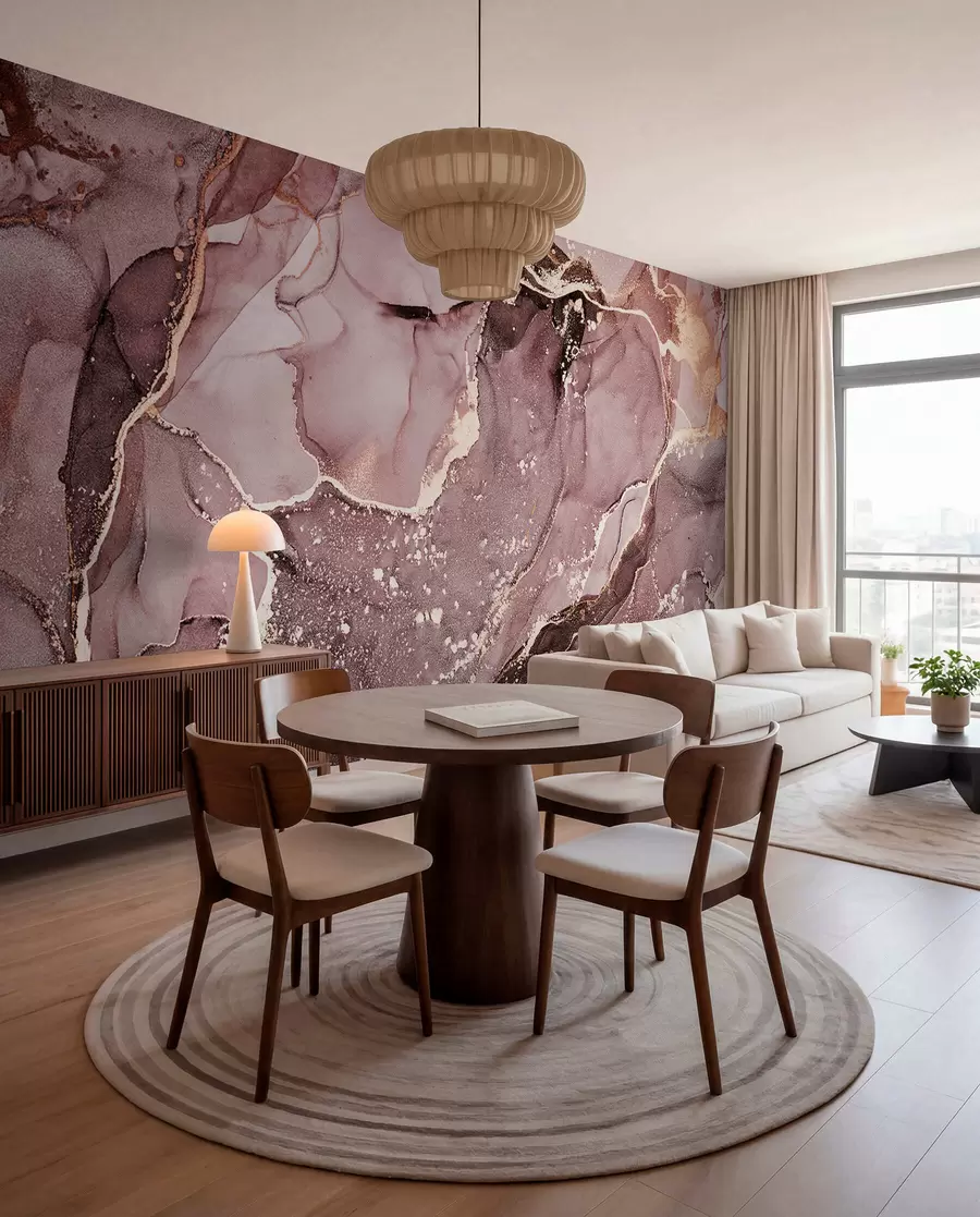 wall murals Rose and Amber Marble u93578v1
