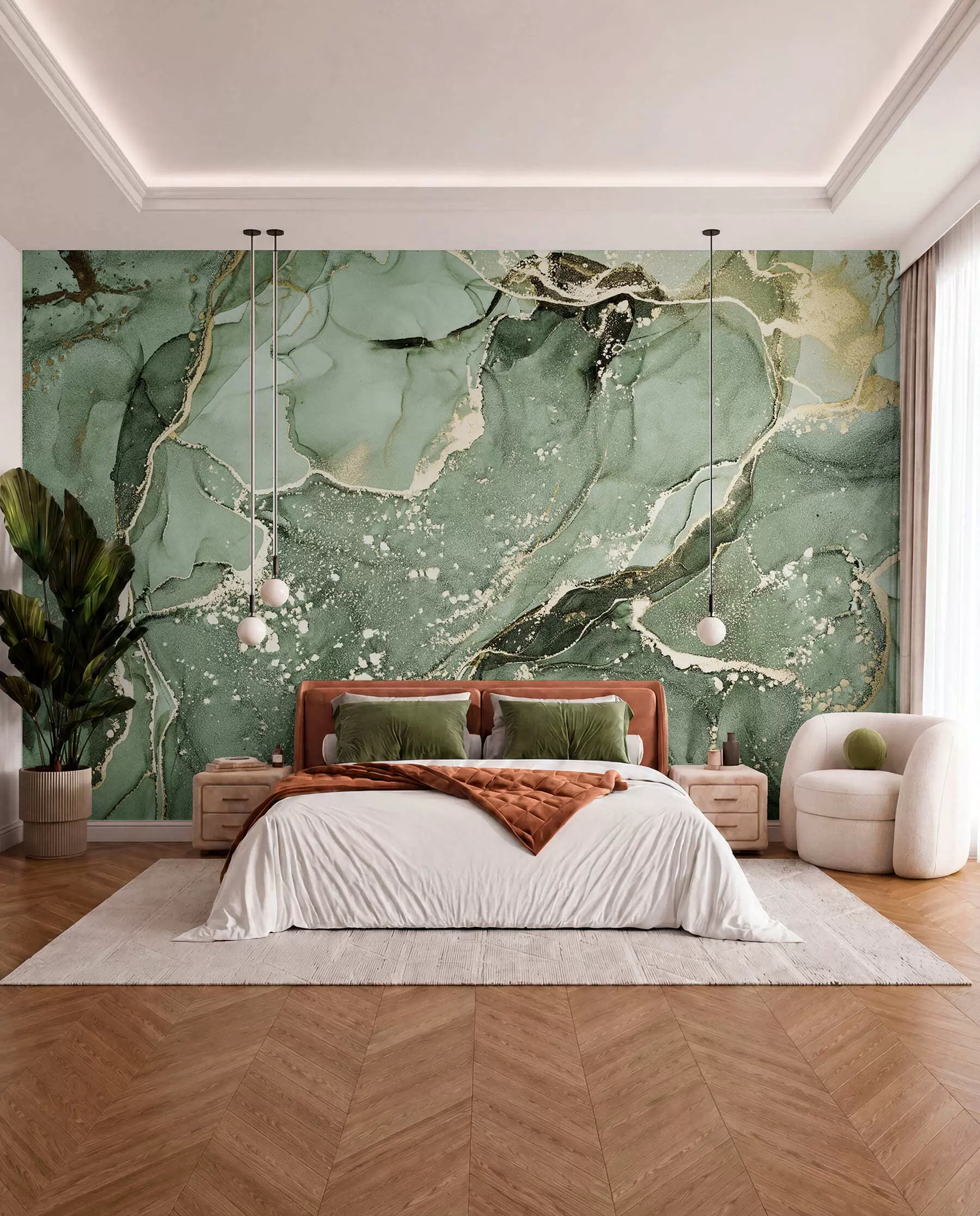 wall murals Green marble u93578v2