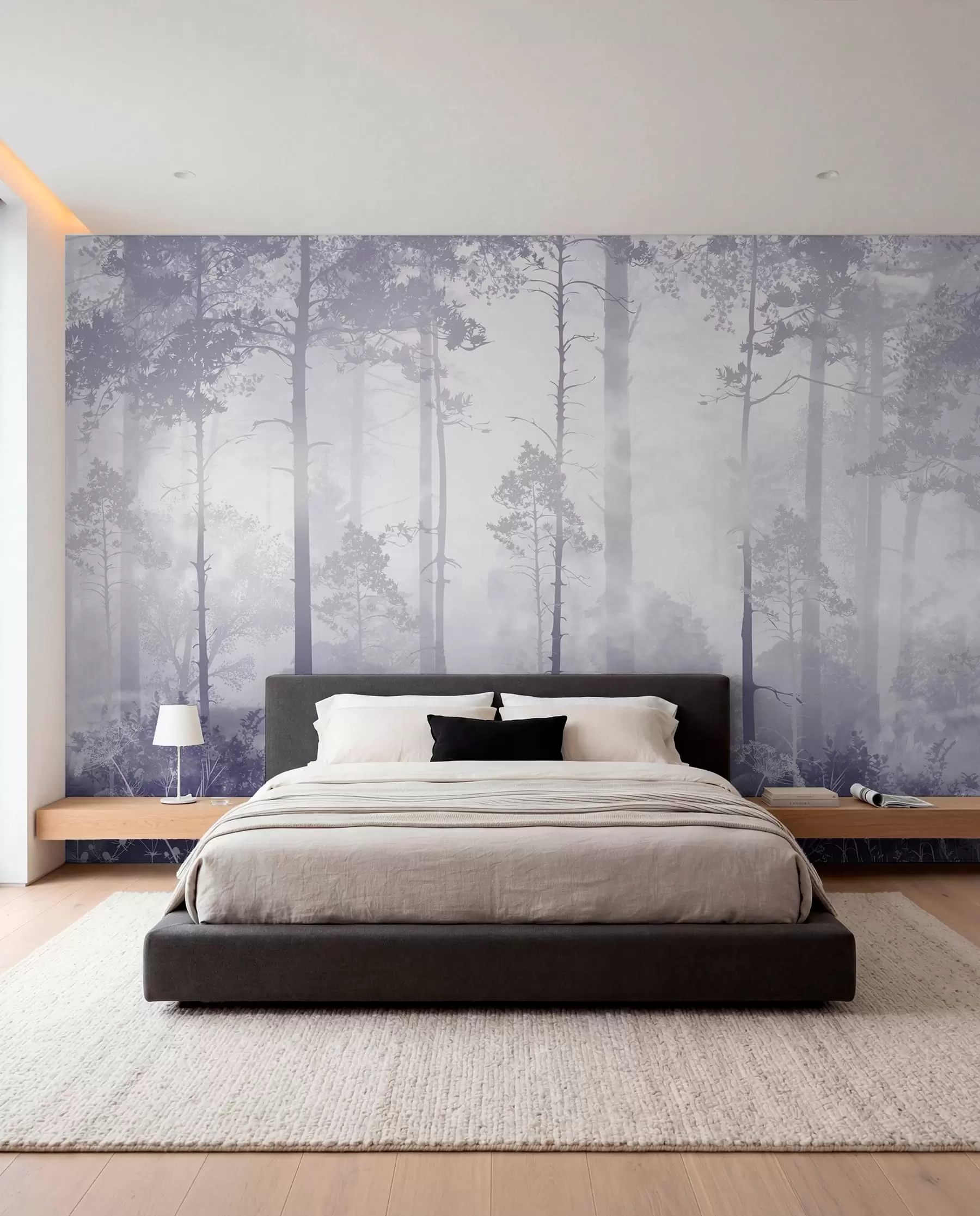 wall murals The forest in the fog u94439v4