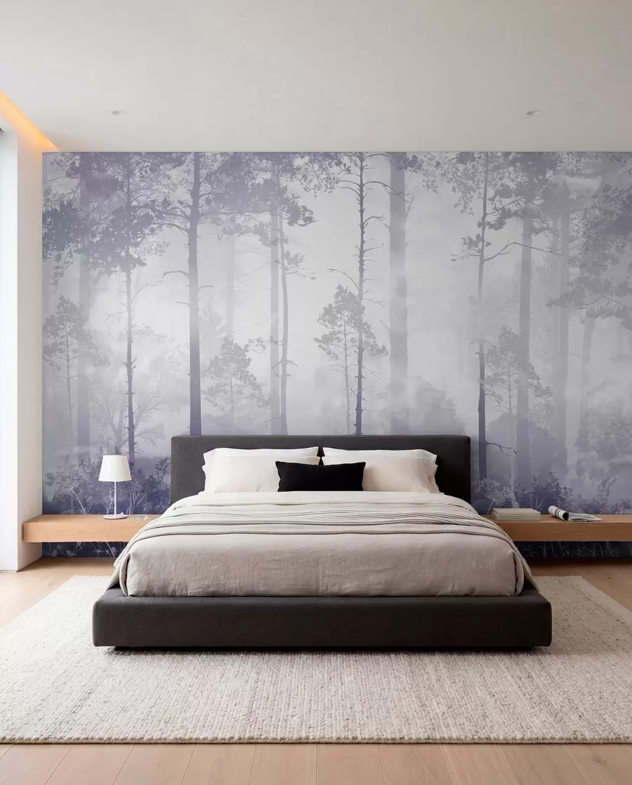 wall murals The forest in the fog u94439v4