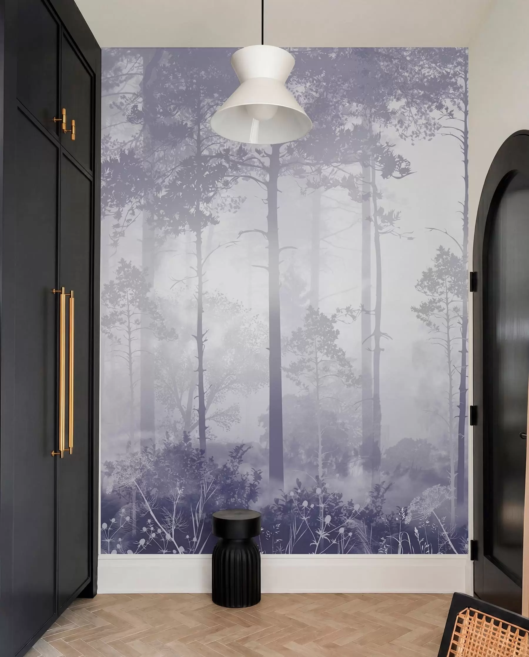 wall murals The forest in the fog u94439v4