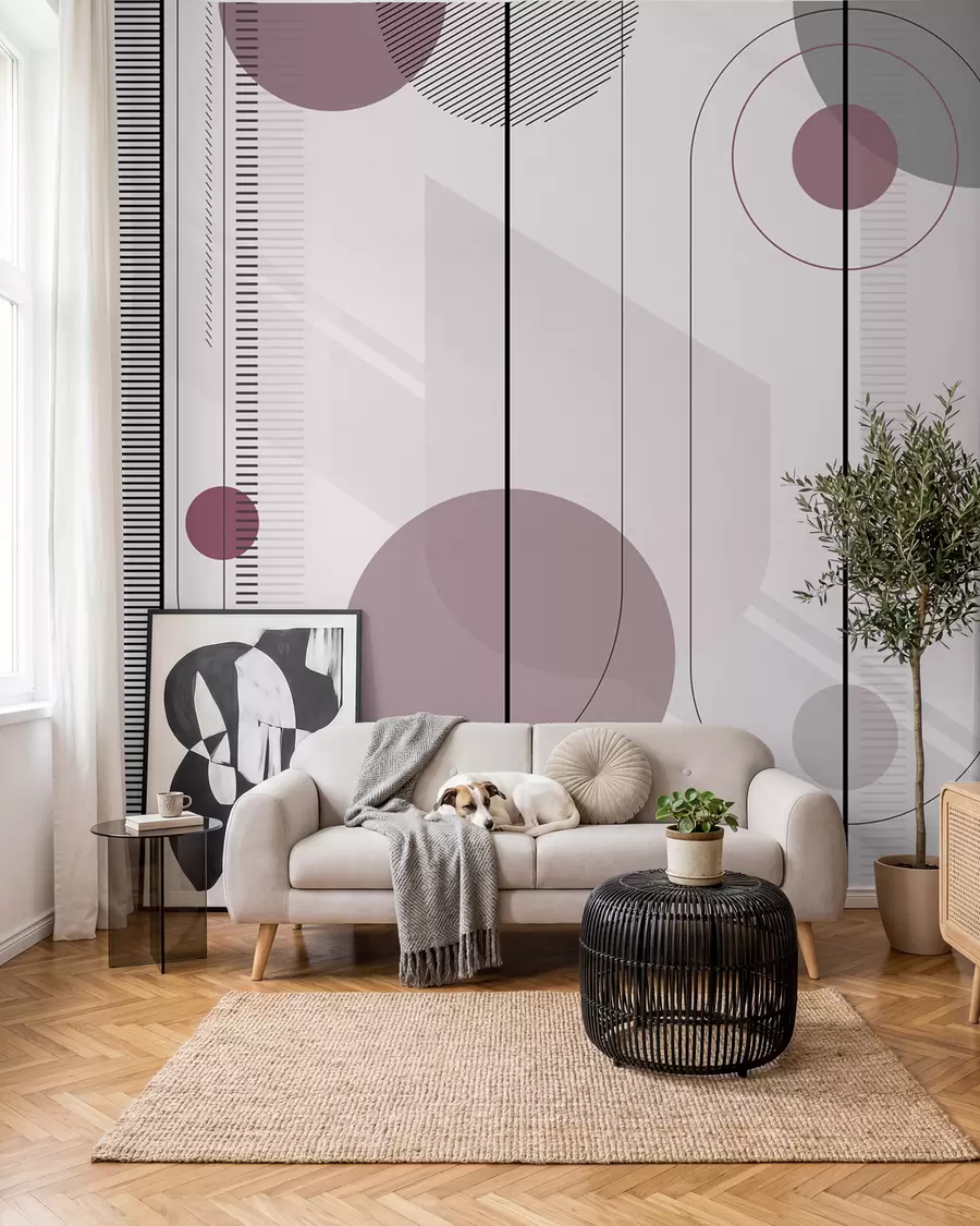 wall murals Rose Circles on Strings u95379v2
