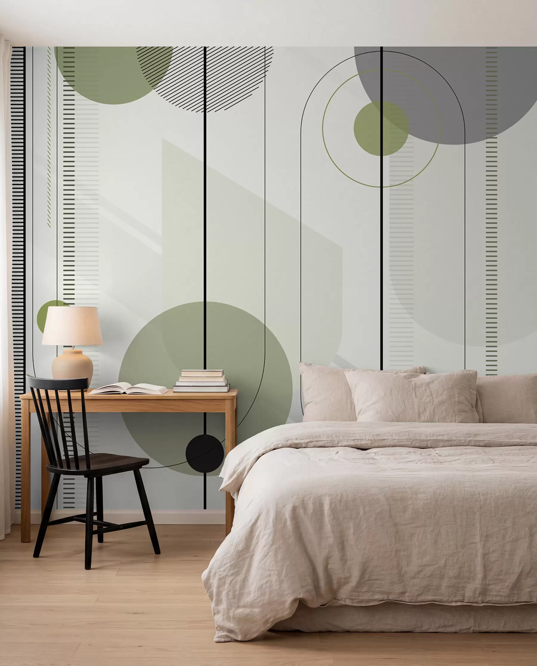 wall murals Green Circles on Strings u95379v3