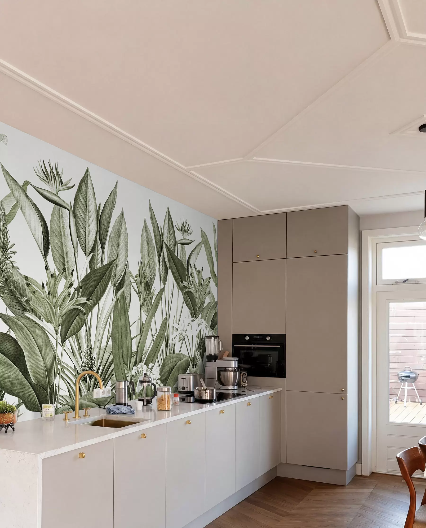 wall murals Tropical plants jungle green colour u96833v2
