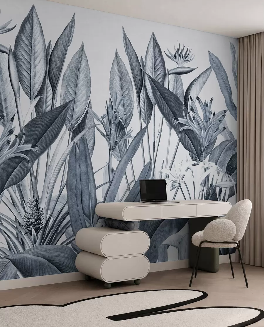 wall murals Ink Jungle — Blue u96833v4