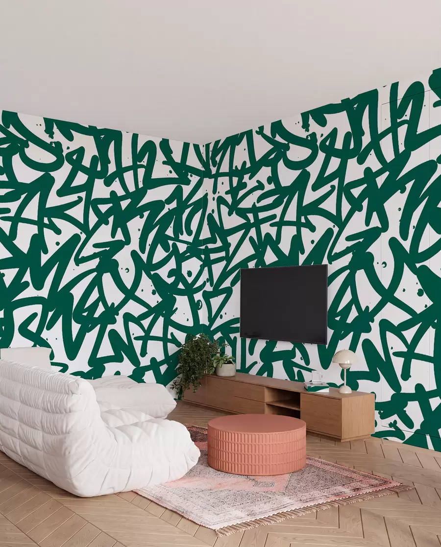 wall murals Graffiti Emotions: Green u99087