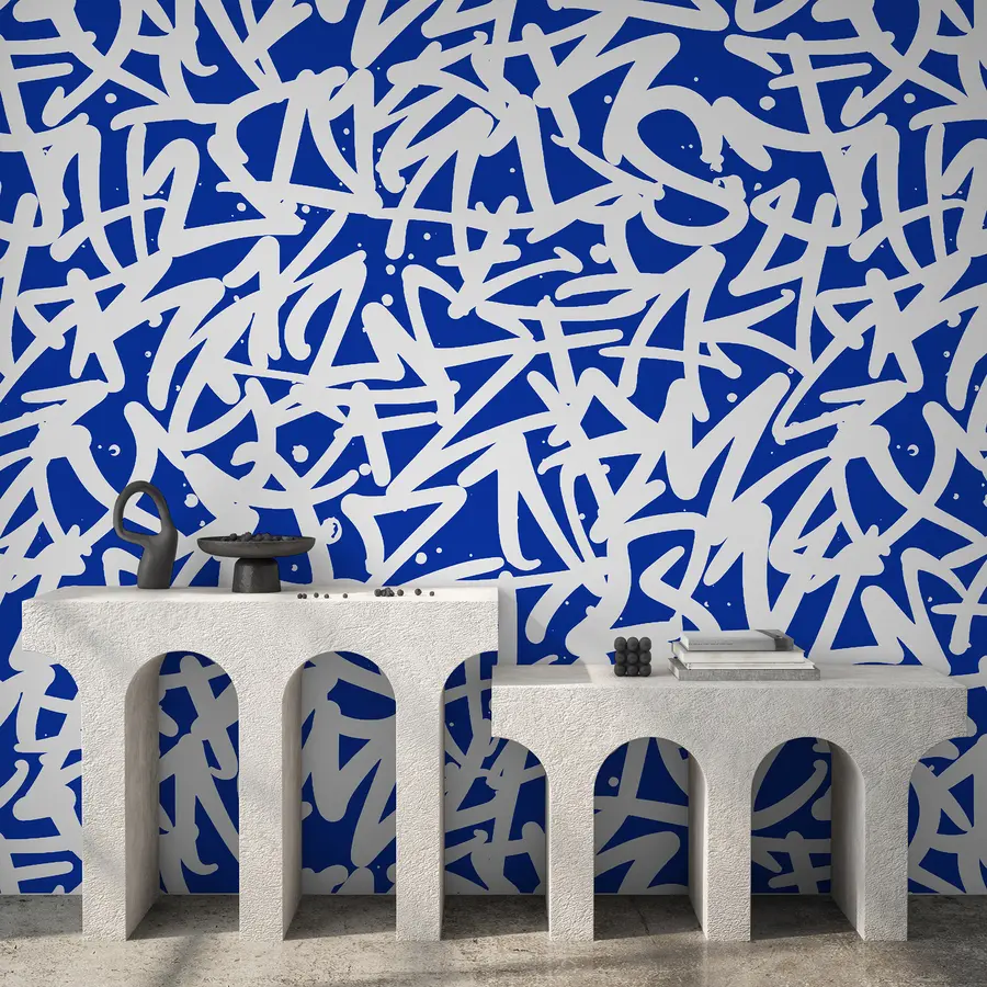 wall murals Graffiti Emotions: Blue u99087v2