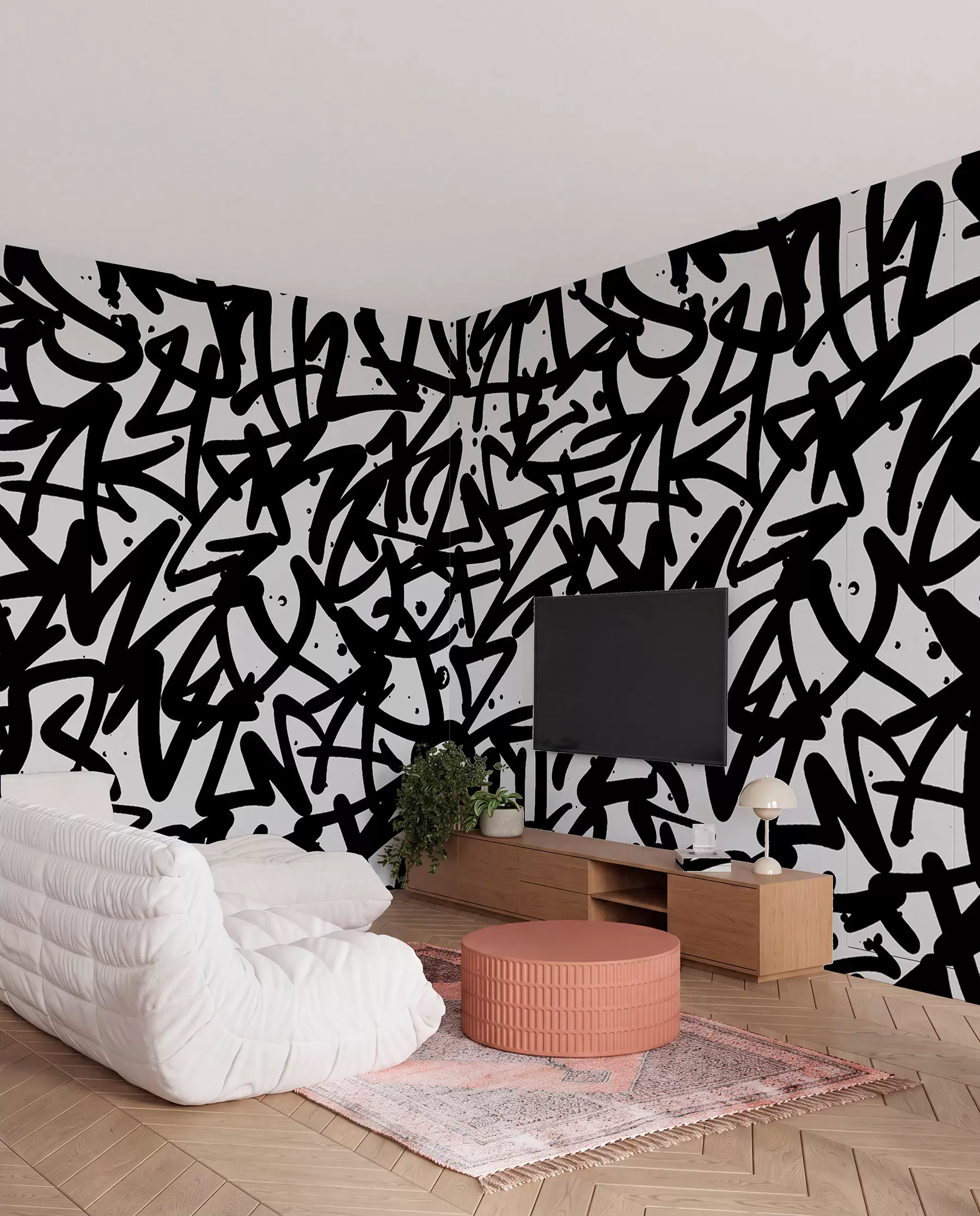 wall murals Graffiti Emotions: Black u99087v3