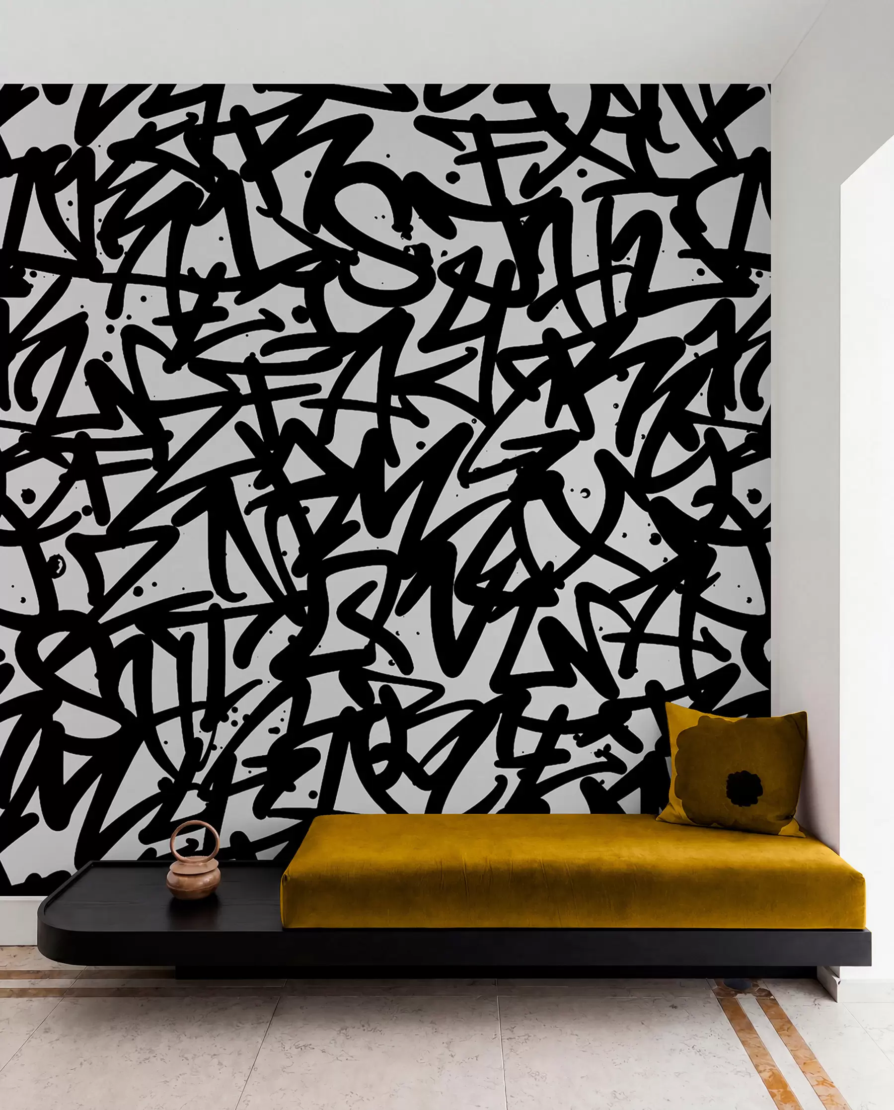 wall murals Graffiti Emotions: Black u99087v3