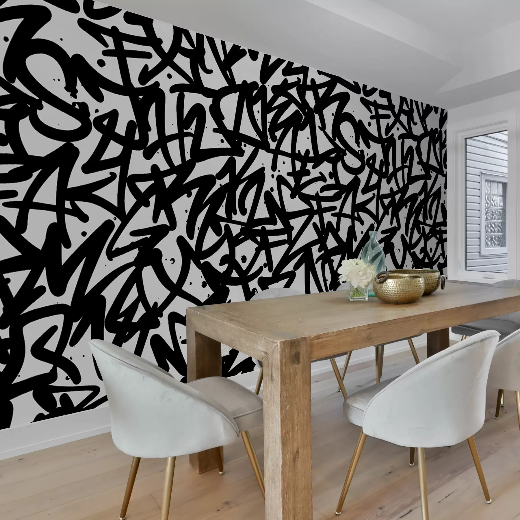 wall murals Graffiti Emotions: Black u99087v3