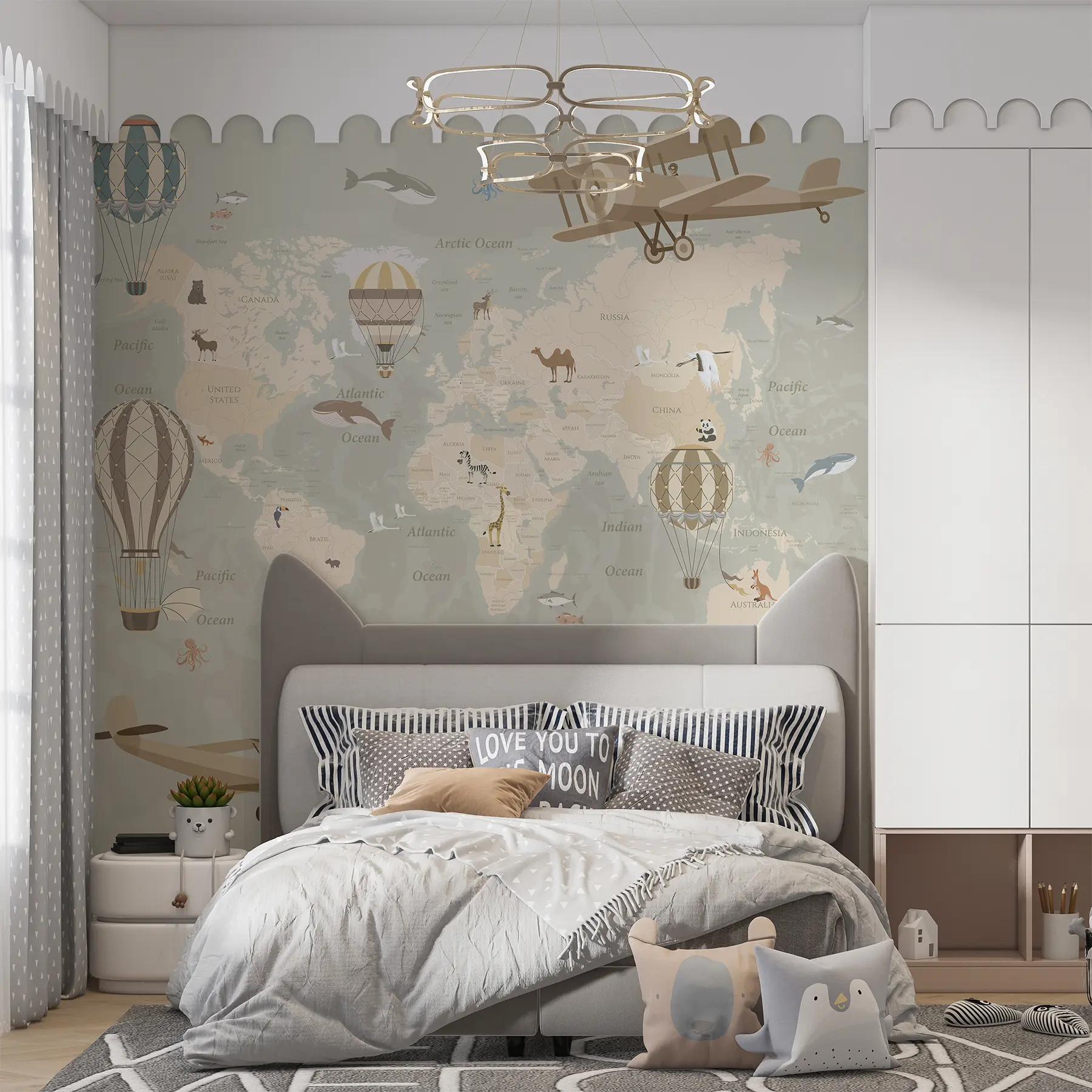 wall murals Map with pictures u36066d1
