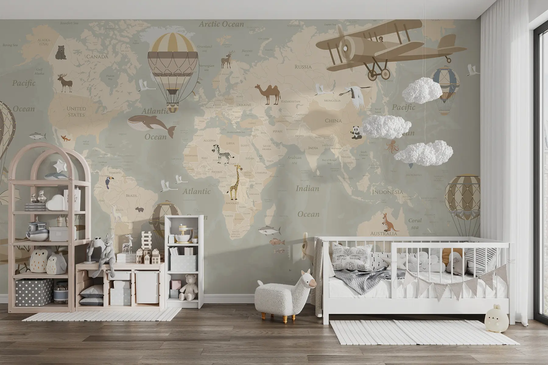 wall murals Map with pictures u36066d2