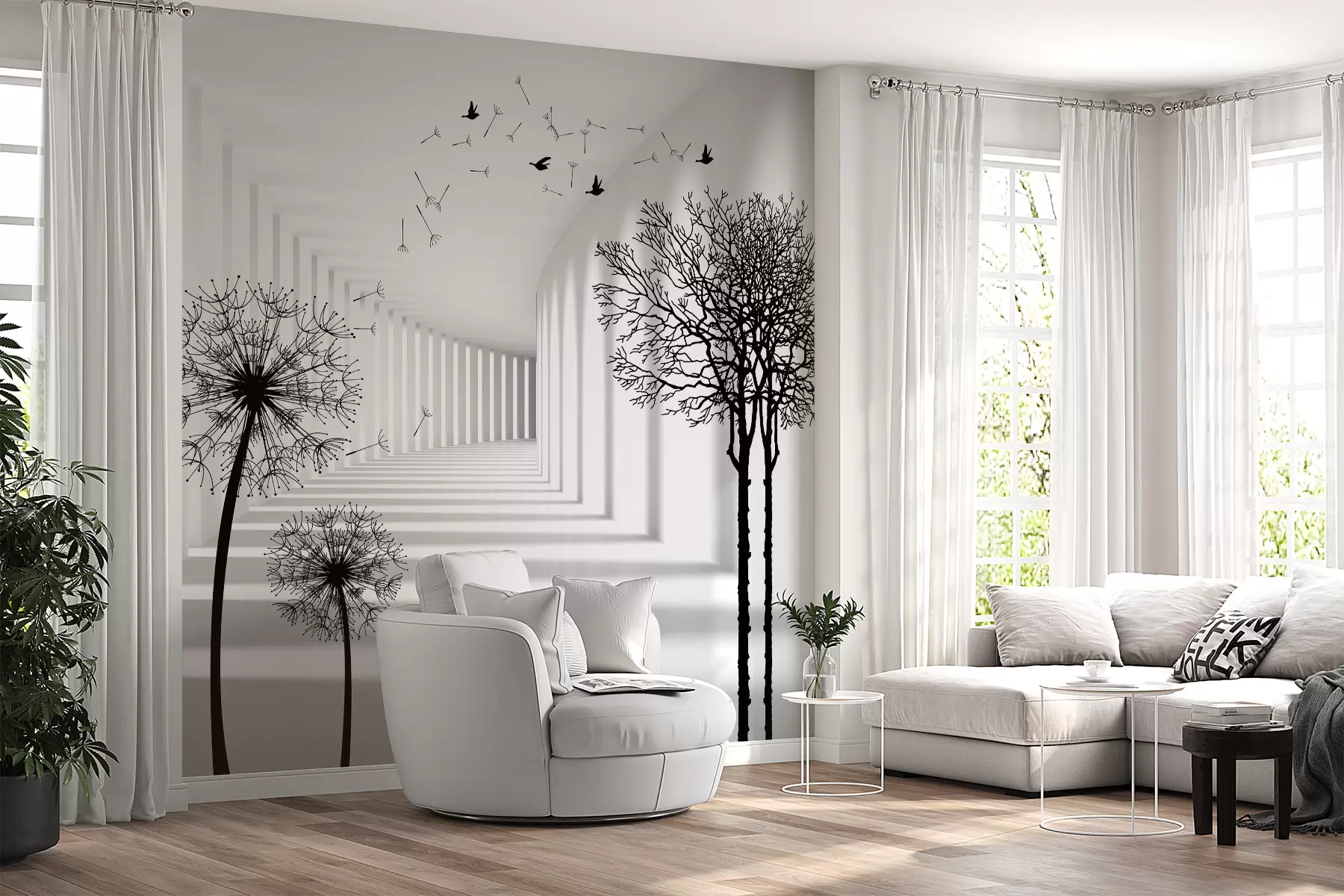 wall murals Depth and light u37803d1
